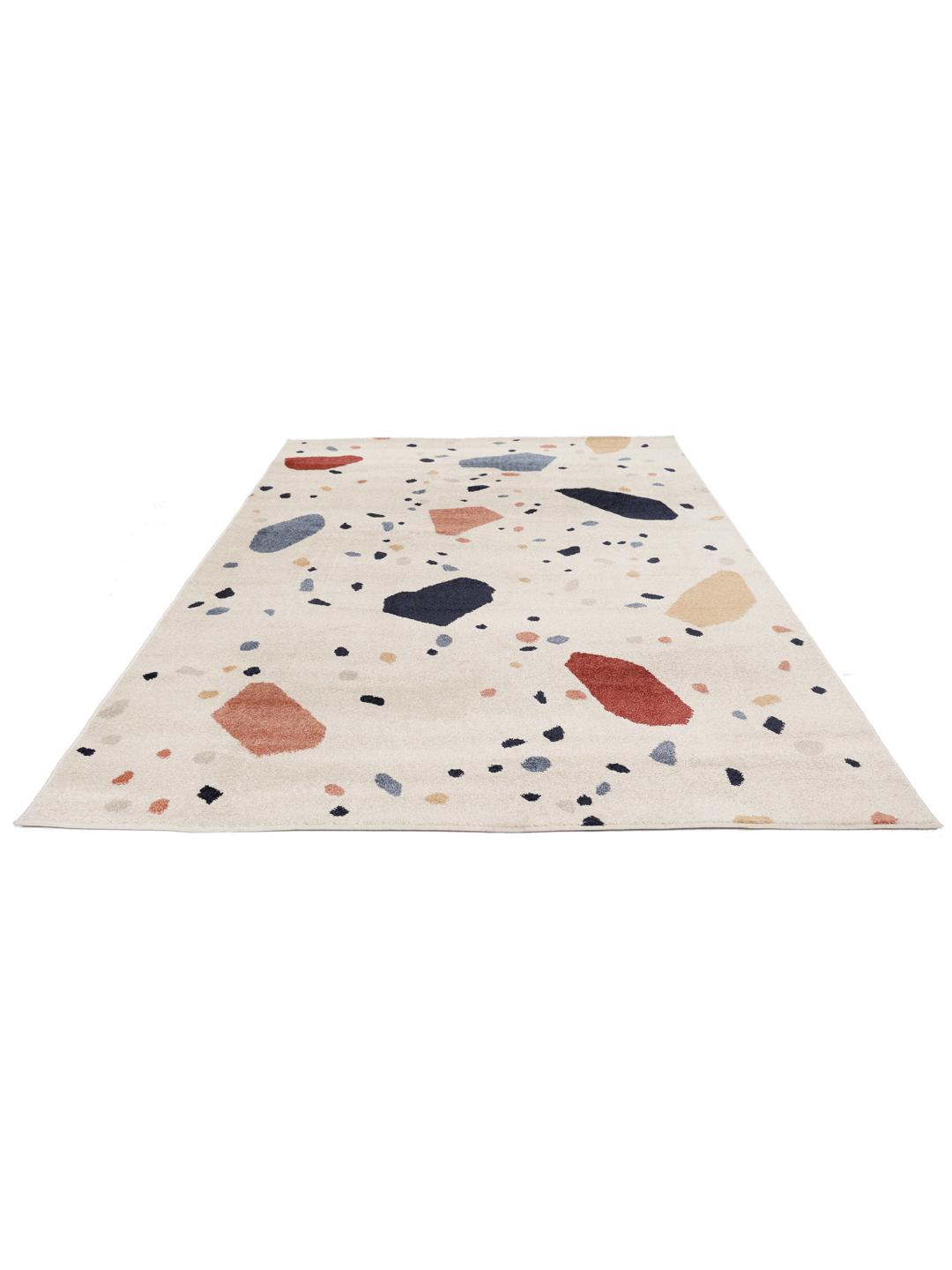 Crème beige tapijt met een terrazzopatroon