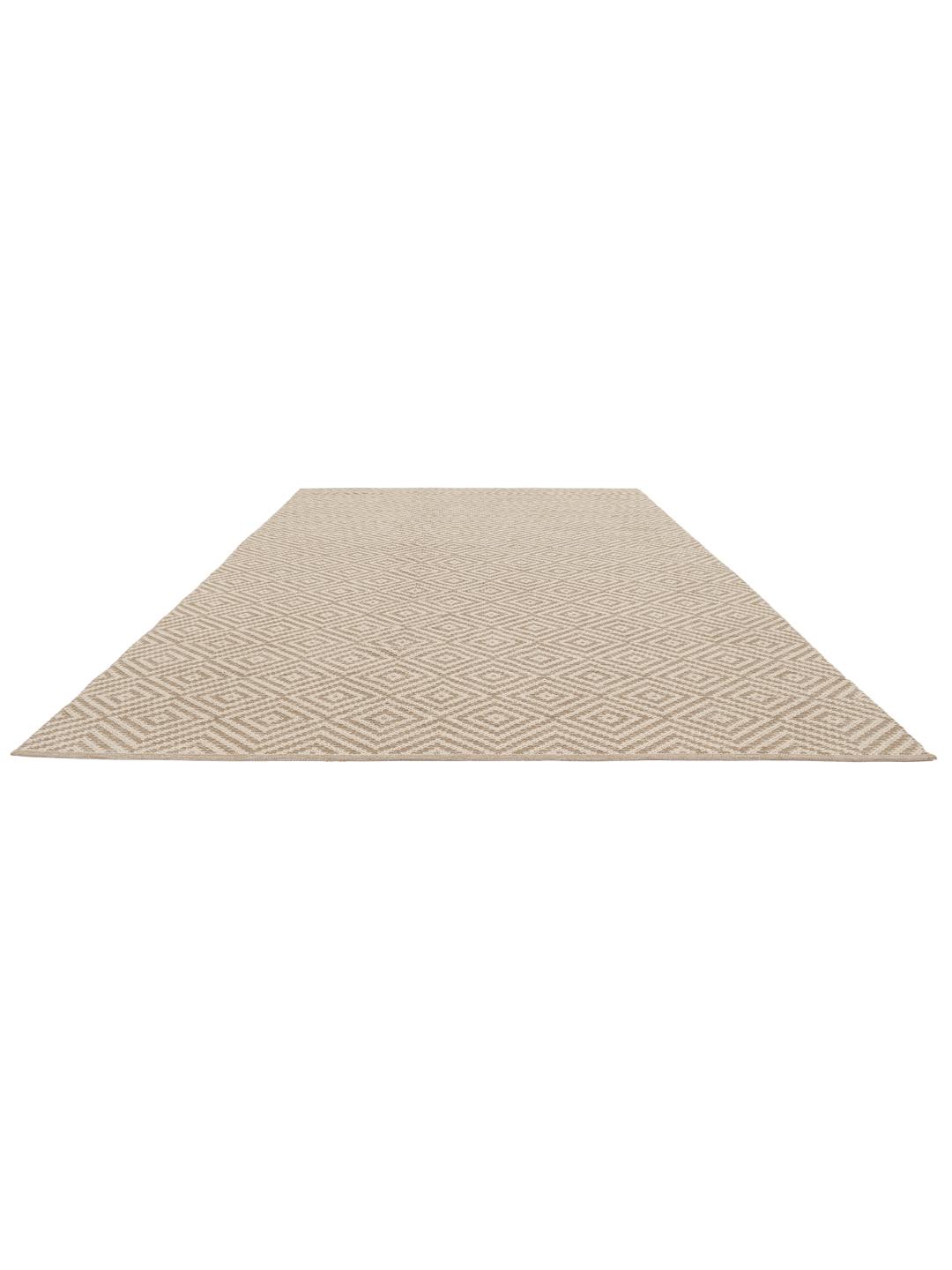 Beige matta med vävd bomullstextur