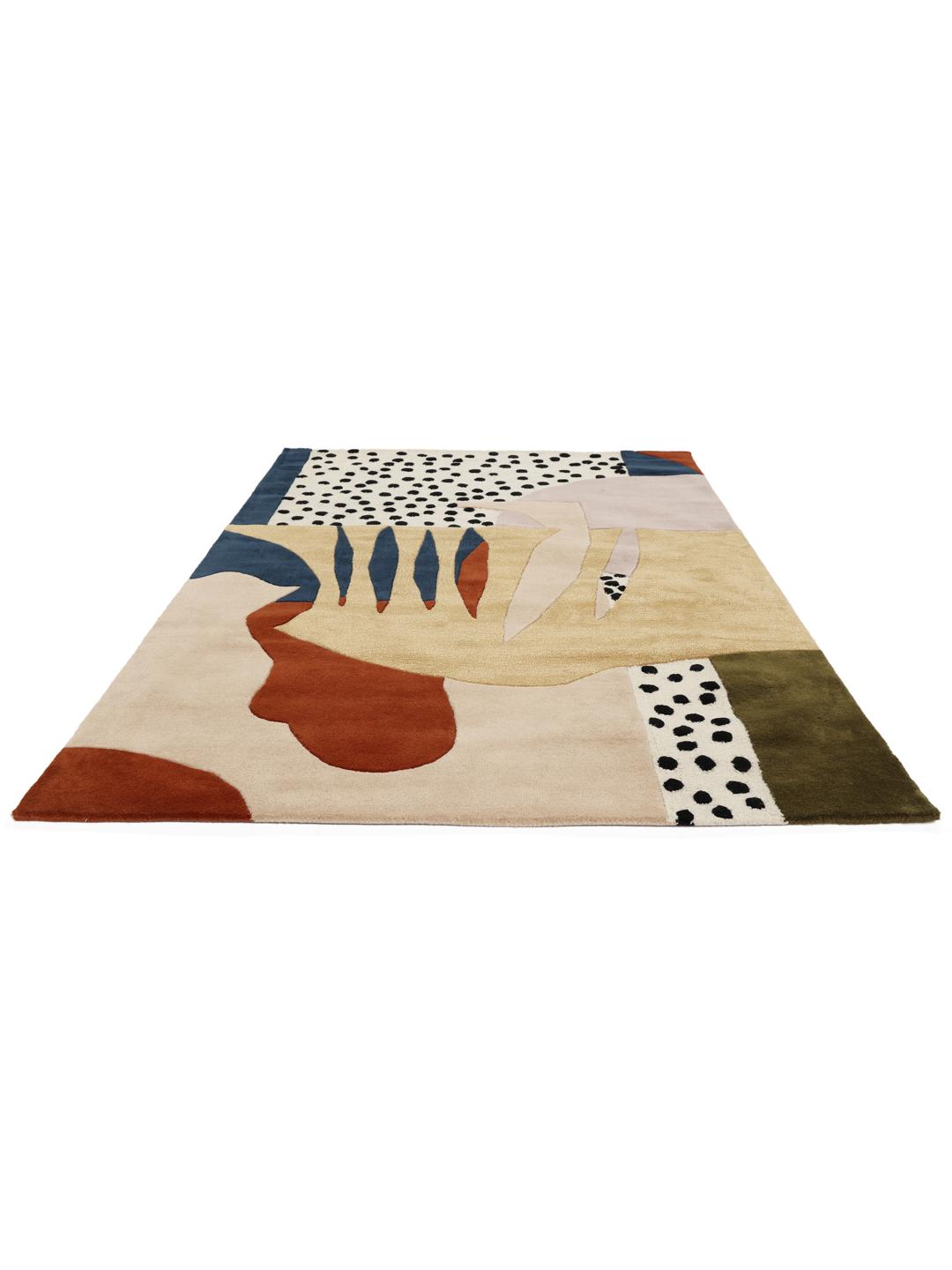 Beige tapijt met abstract patroon