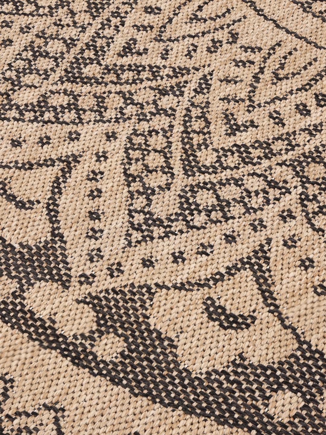 Minelli fringes - Black / Beige - Ø 160 cm