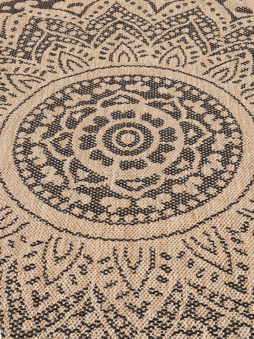 Minelli fringes - Black / Beige - Ø 160 cm