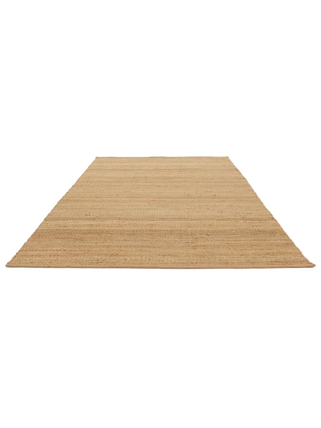 Beige vloerkleed met natuurlijke geweven textuur