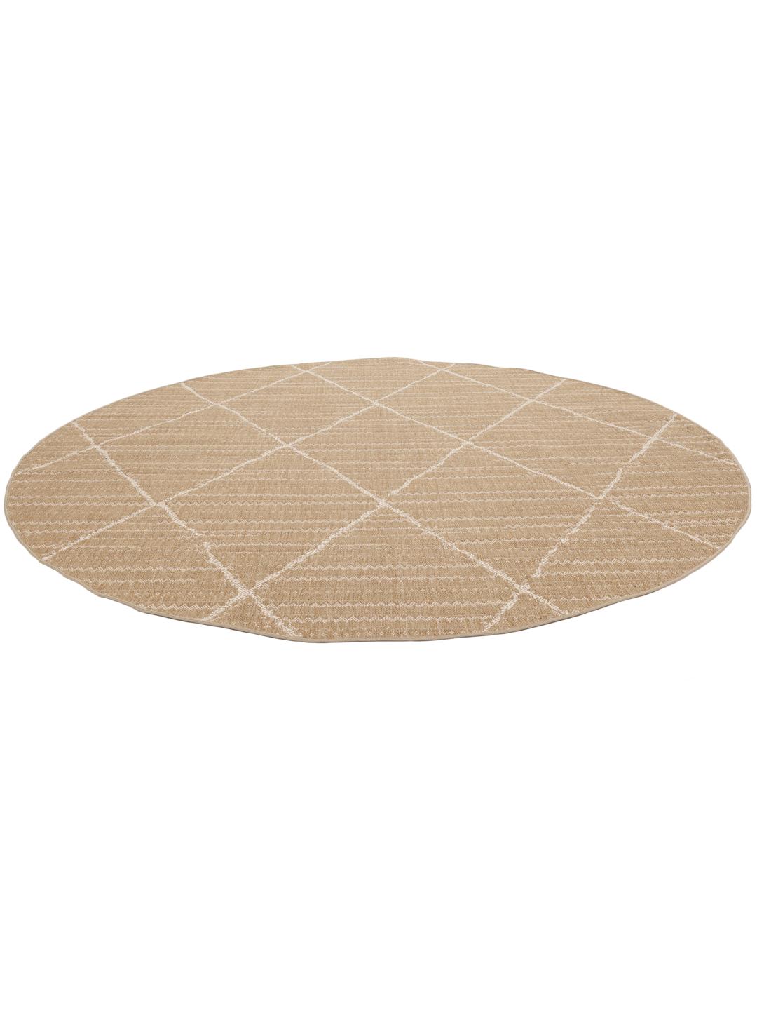 Rugvista essential - Mezzo - Beige / White, Round Ø 240 cm Rug - Rugvista