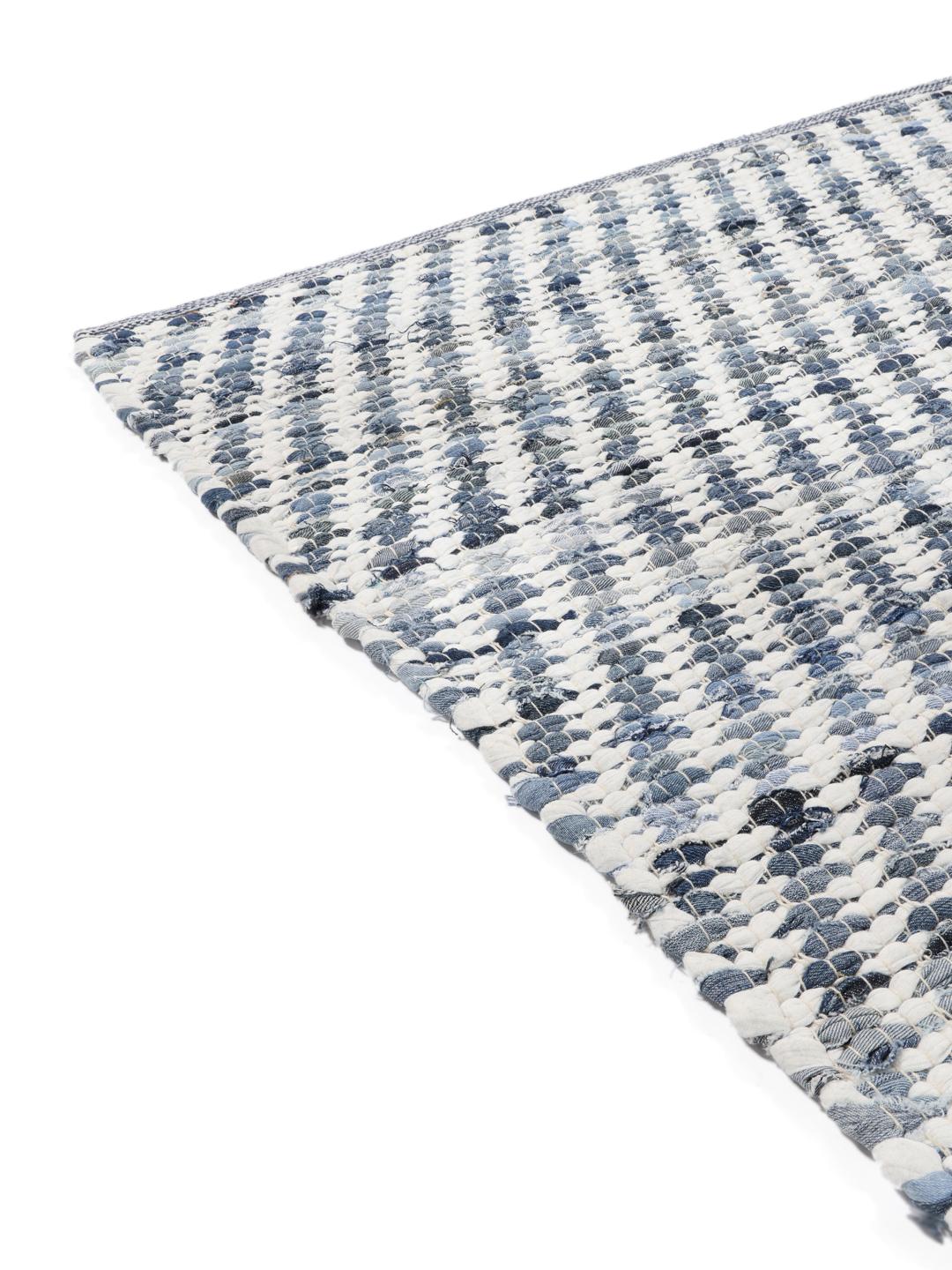 170cm Rug Rugvista core - Hilda - Blue / White 170 x 240 cm Cotton Rug - Rugvista