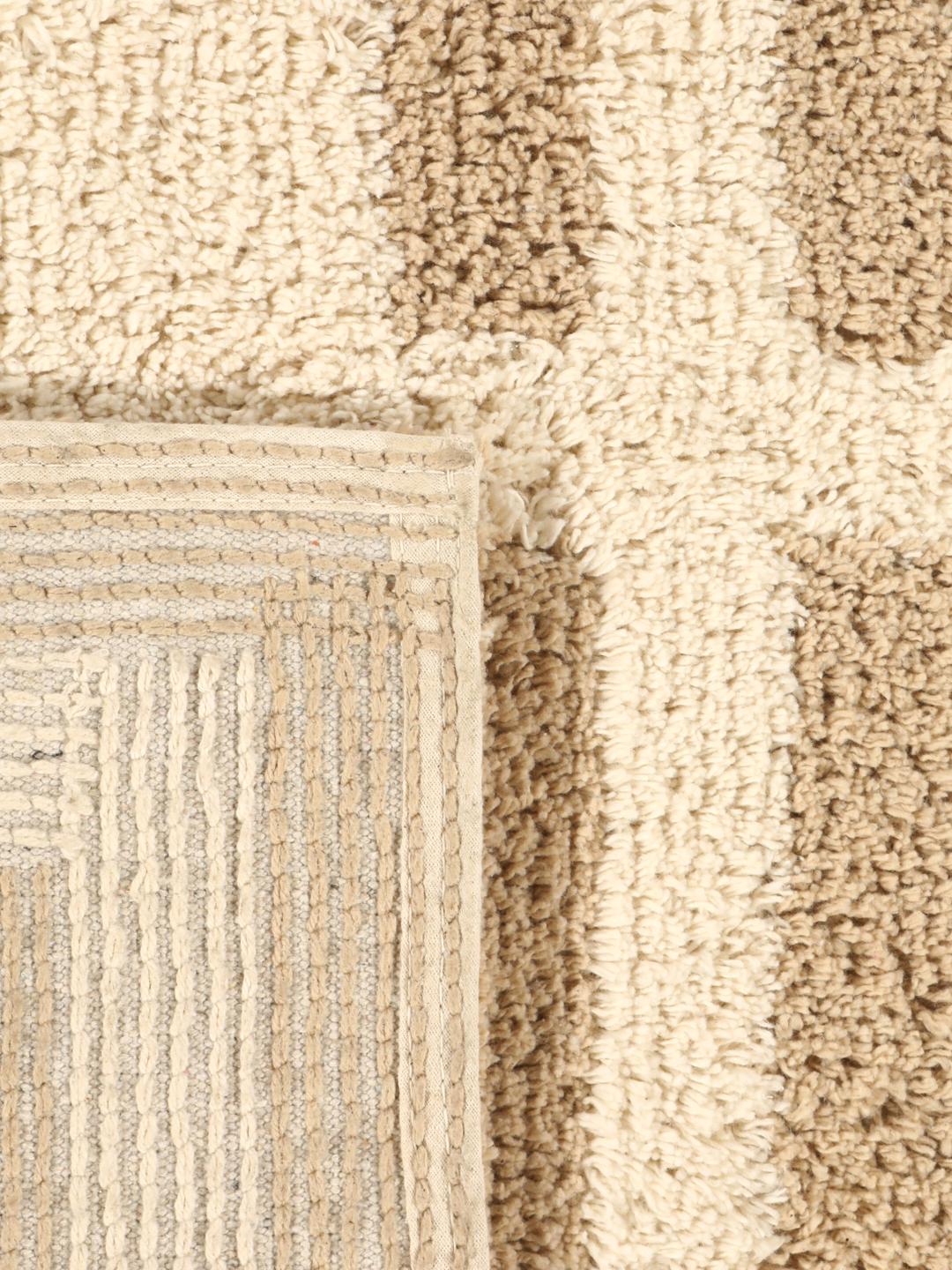 Beige badeværelsesmåtte i bomuld