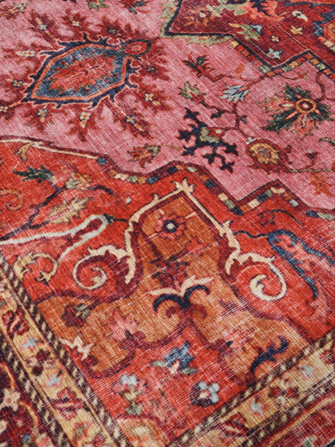 Rugvista essential - Georgia Oriental - Red / Pink 200 x 300 cm Cotton ...
