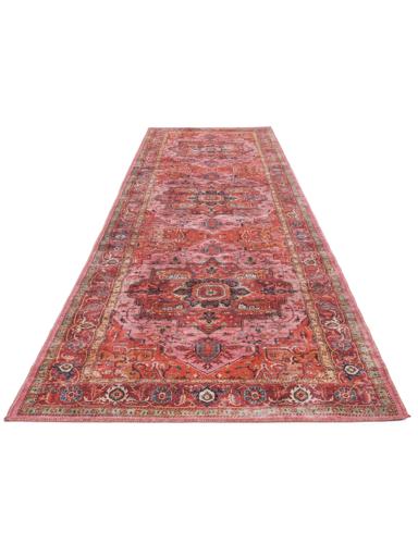 Tapis Georgia Oriental 160x230 Cm - Rouge/Rose - Chenille - Moderne Et Doux