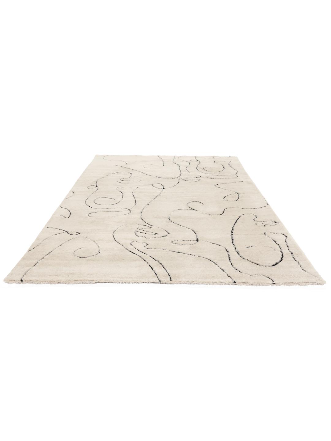 Line - Cream white / Black - 160 x 230 cm