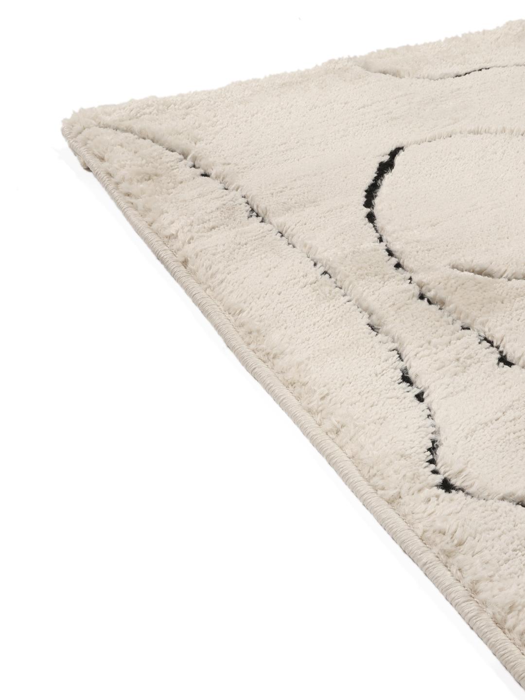 Line - Cream white / Black - 160 x 230 cm