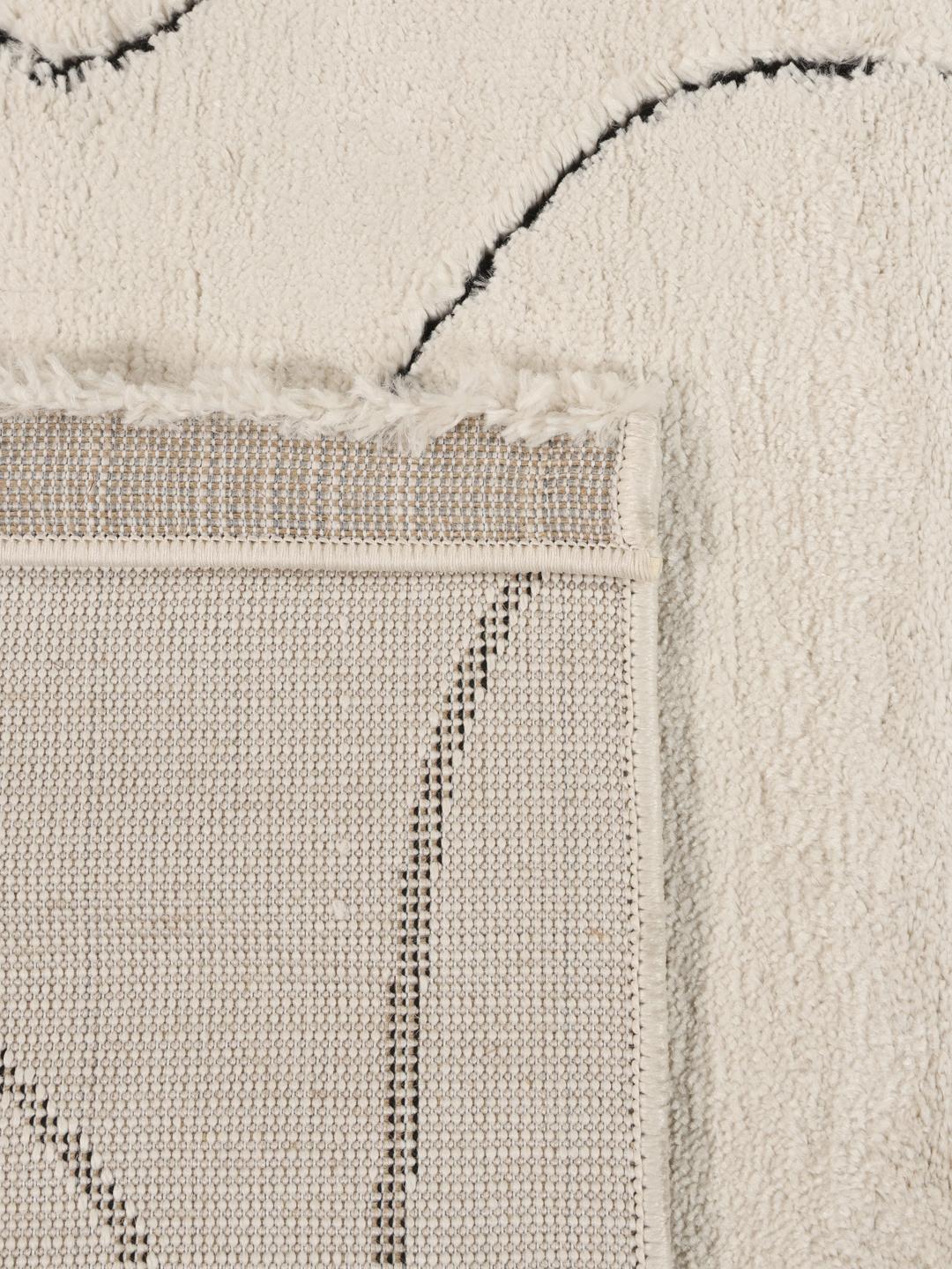 Line - Cream white / Black - 160 x 230 cm