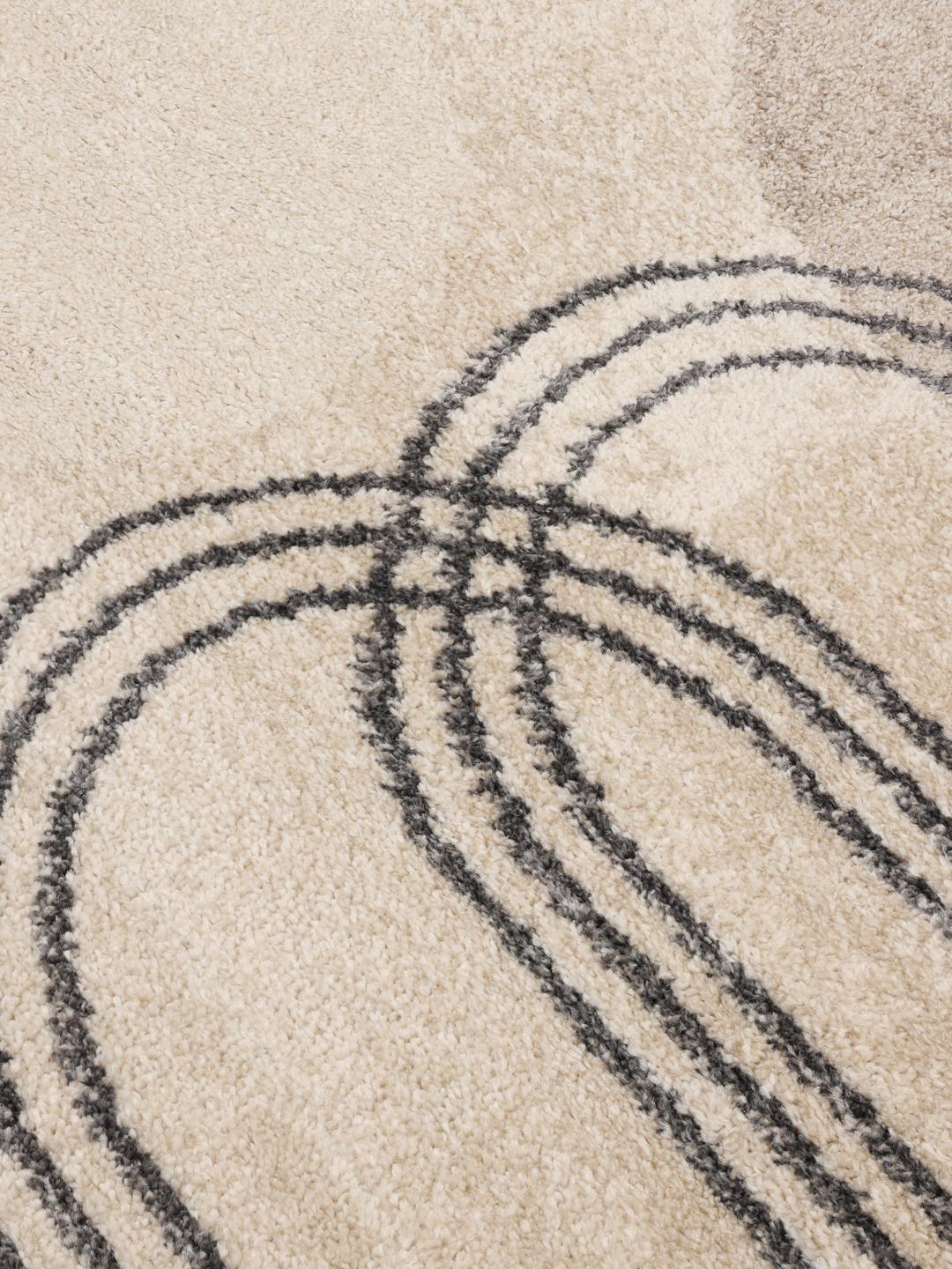 Modern abstract beige en geel tapijt
