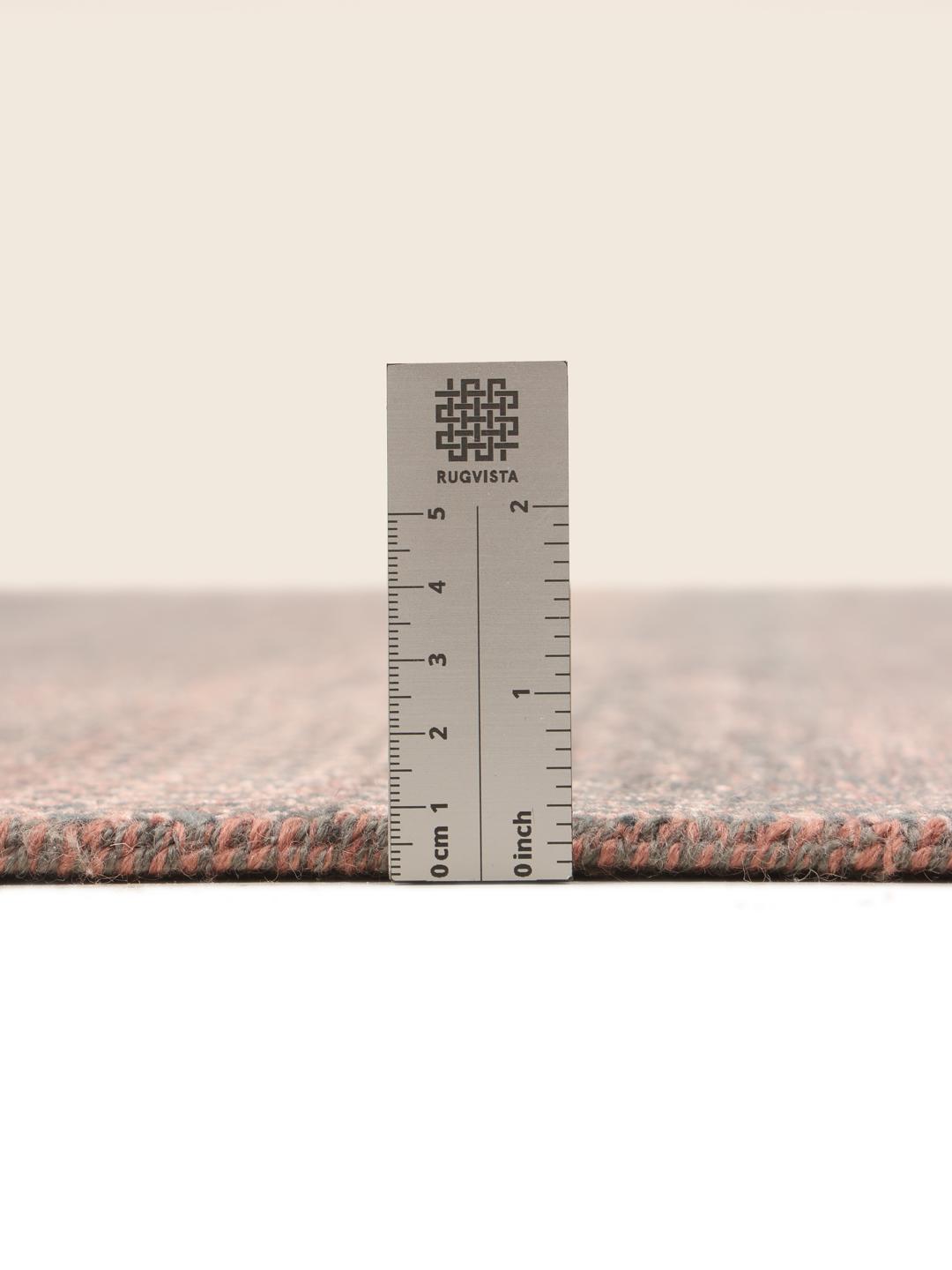 Hand-knotted Indian rug in multicolor with a subtle textured pattern