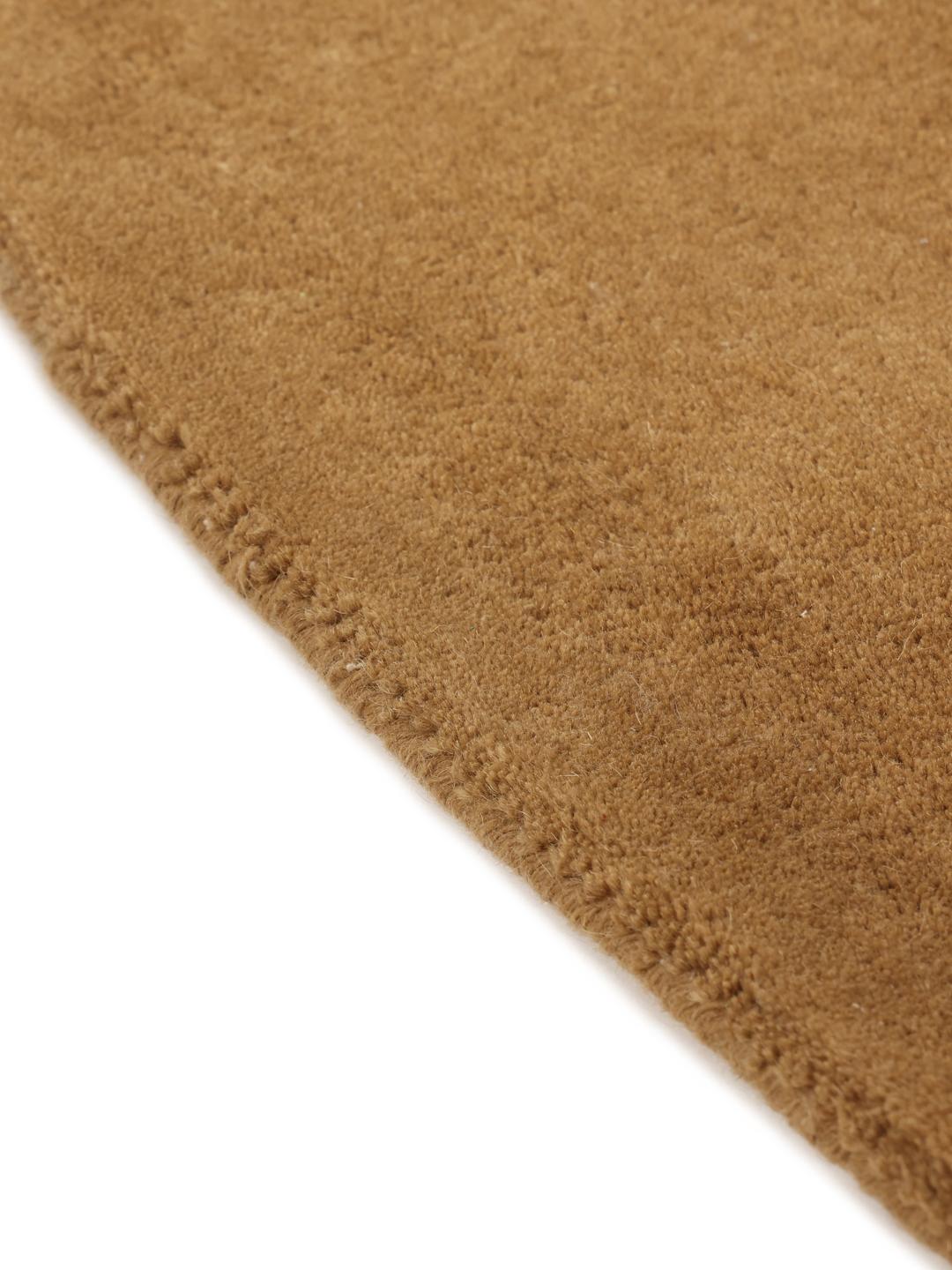 Modern handgetuft beige en bruin wollen tapijt uit India