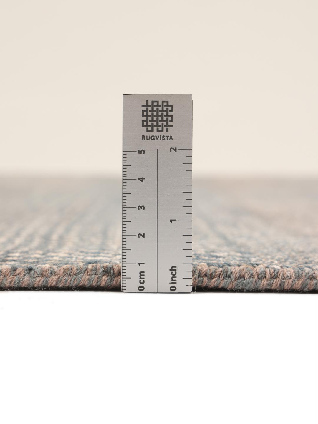 Hand-knotted grey Gabbeh rug from India with organic striped pattern