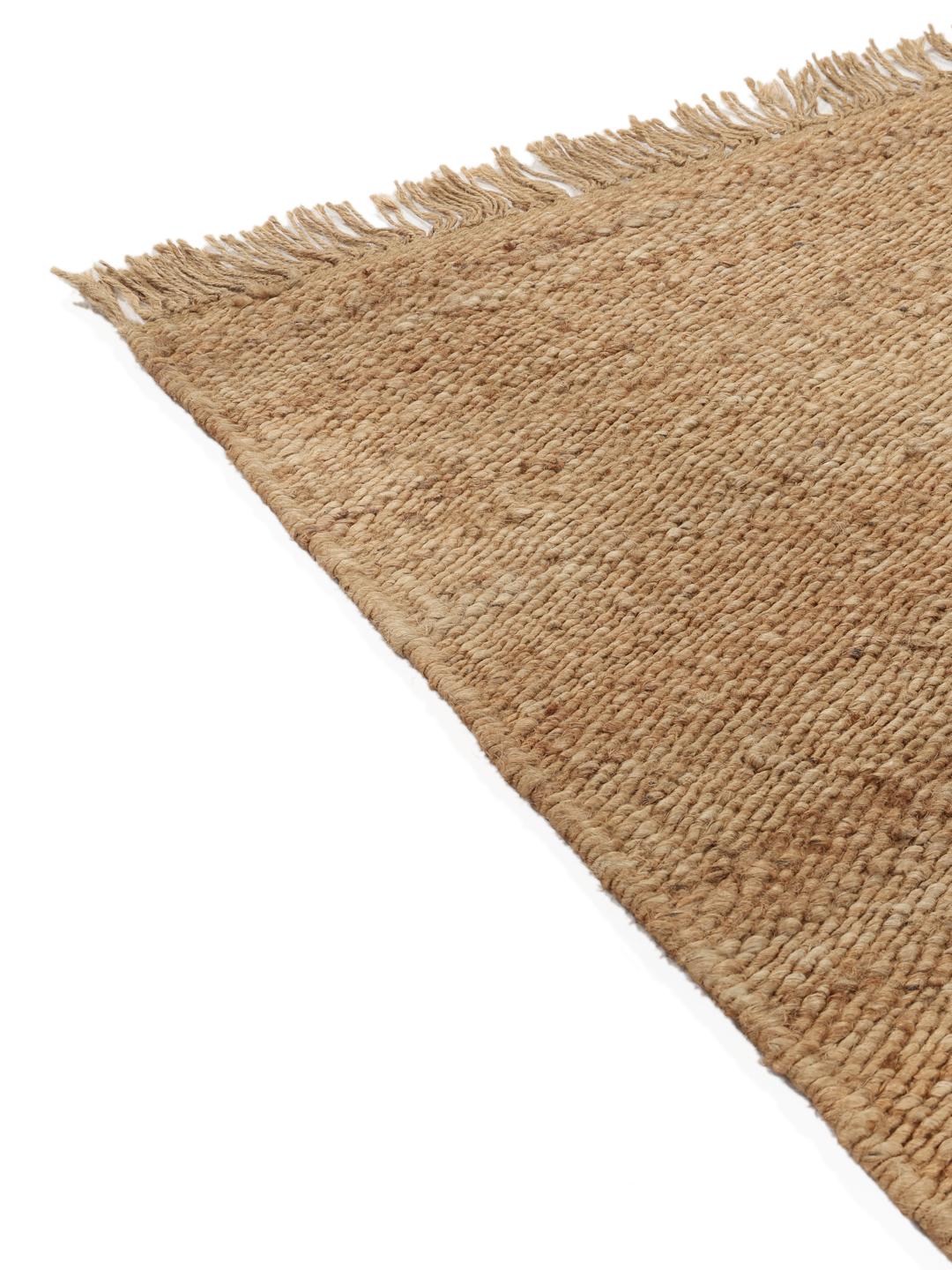 Solista Plain Jute Beige Runner - Rugvista