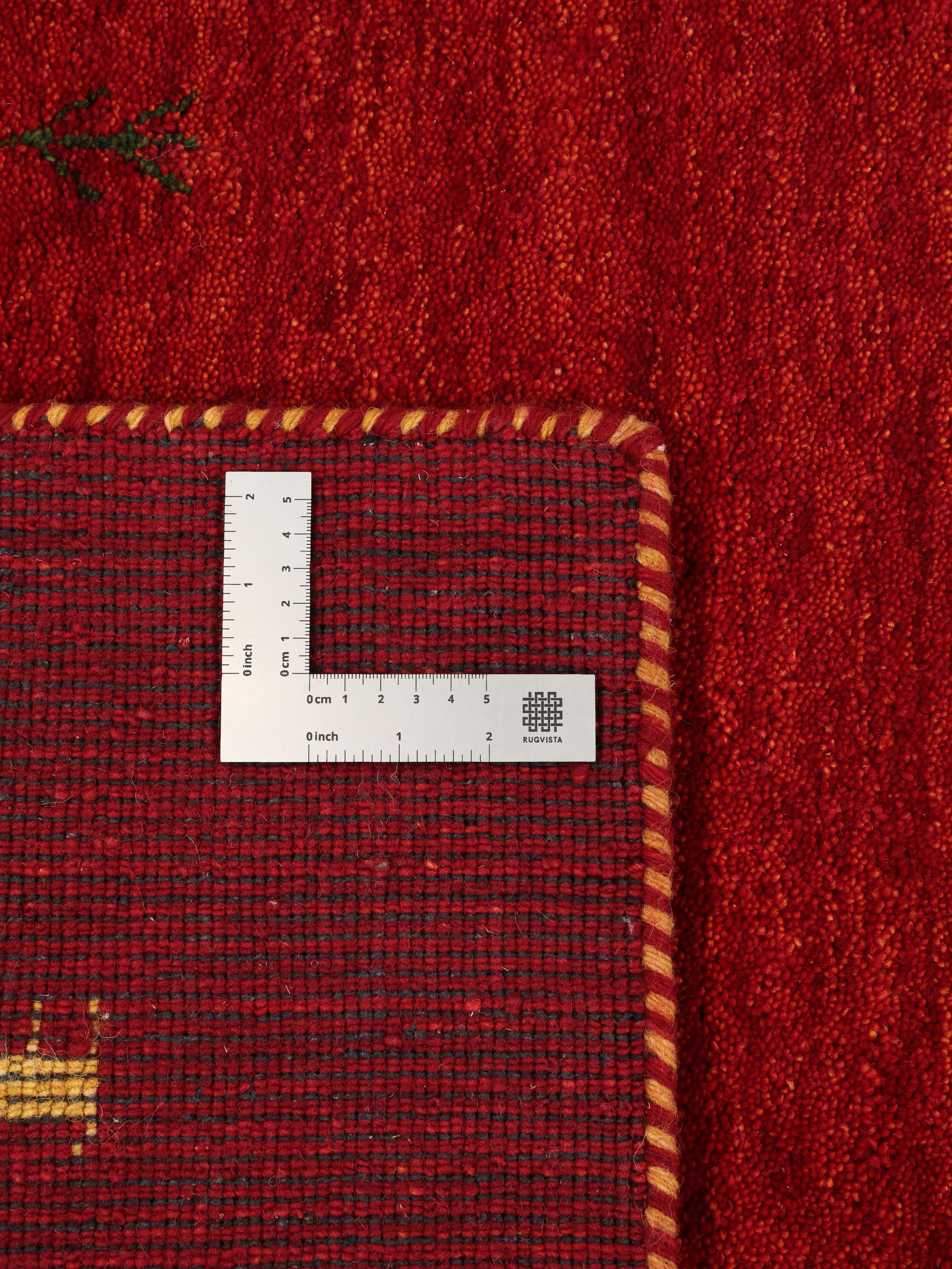 Rugvista premium - Gabbeh loom Two Lines - レッド 160 x 230 cm