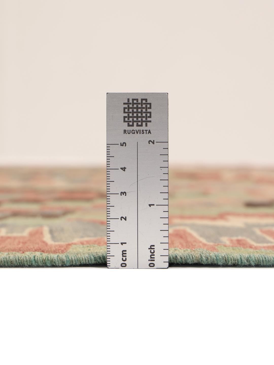 Tapis Kilim turc tissé à la main avec motif géométrique multicolore