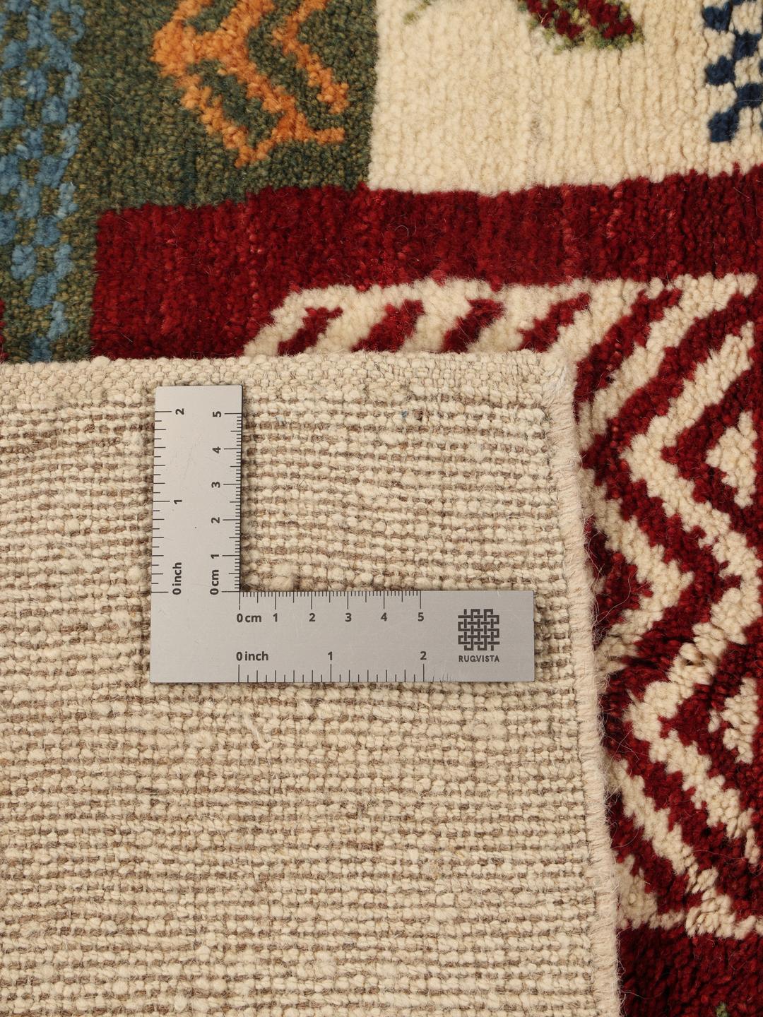 Handgeknoopt Loribaft-tapijt met veelkleurige picturale motieven uit het Midden-Oosten