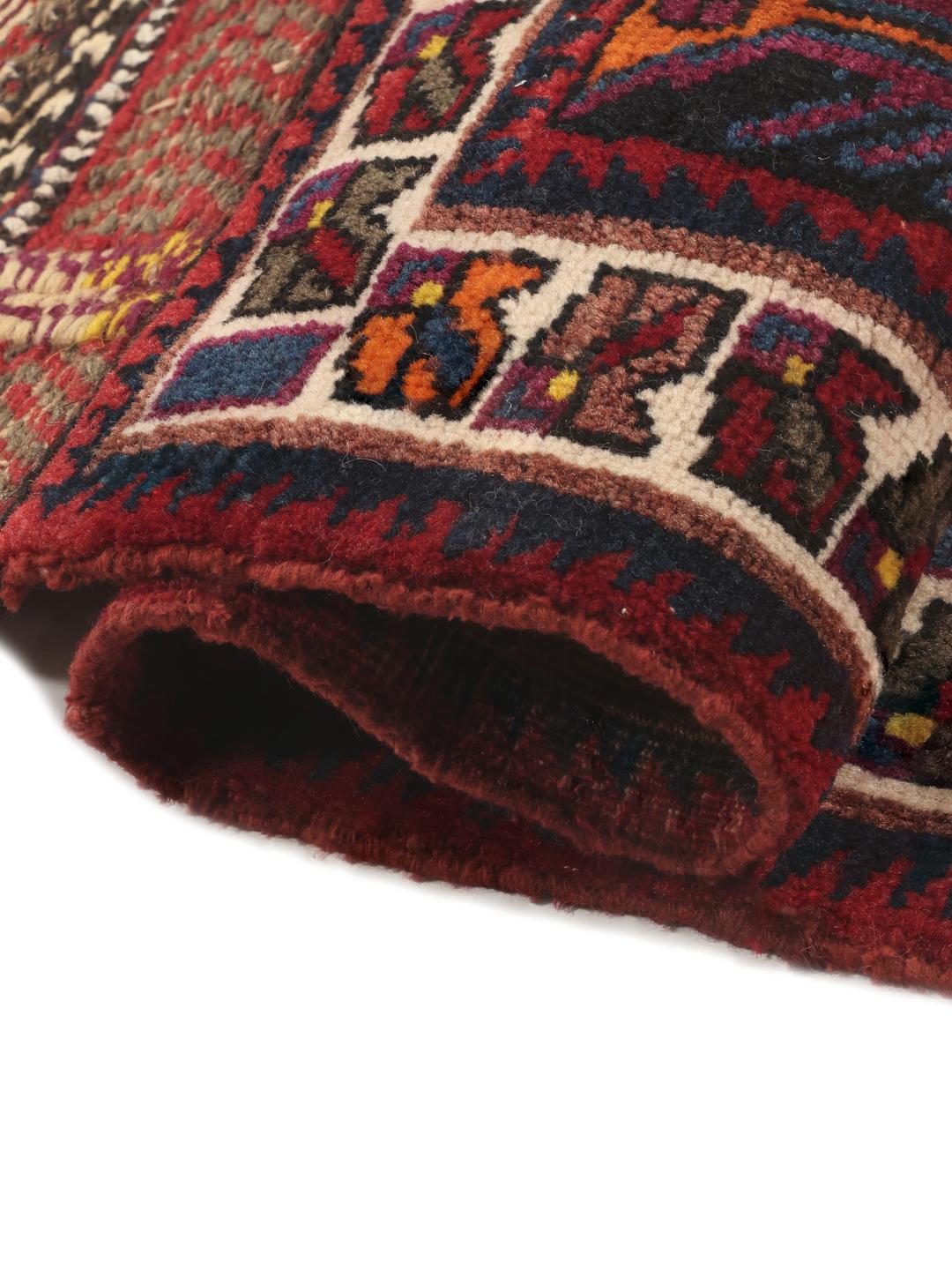 
    Afshar / Sirjan - Black / Dark red - 55 x 84 cm
  