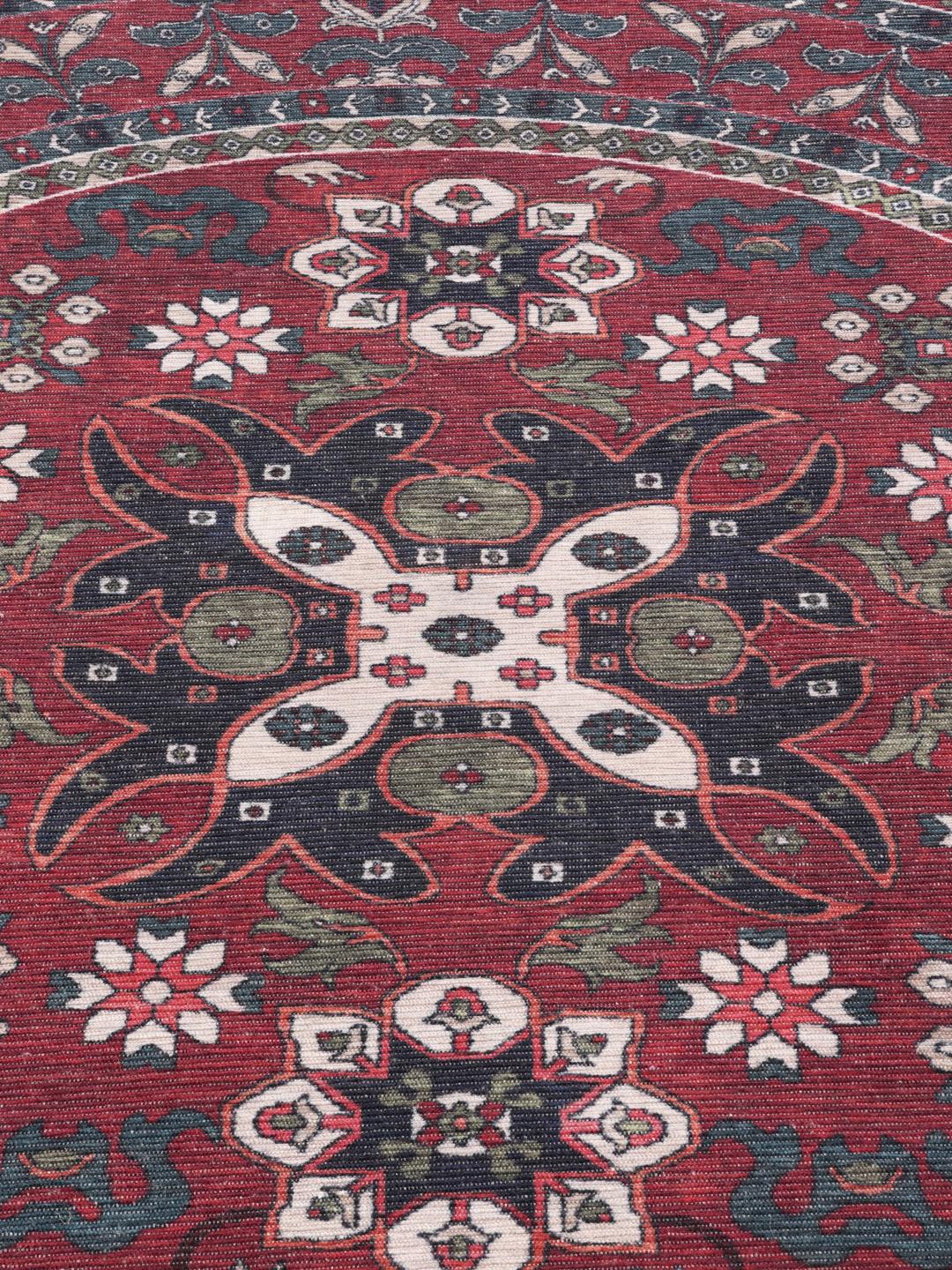 essential - Navida - Rood, Rond 100 cm Katoen Vloerkleed
