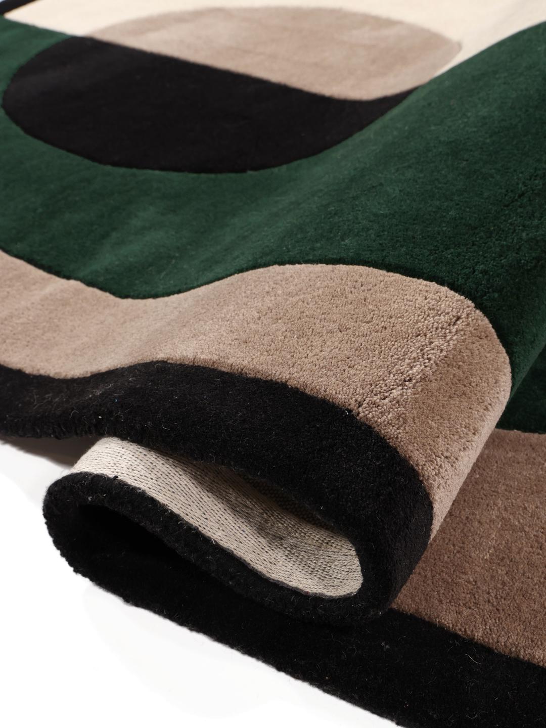 Rugvista premium - Greenery - Grön / Brun 200 x 300 cm Ullmatta - Rugvista