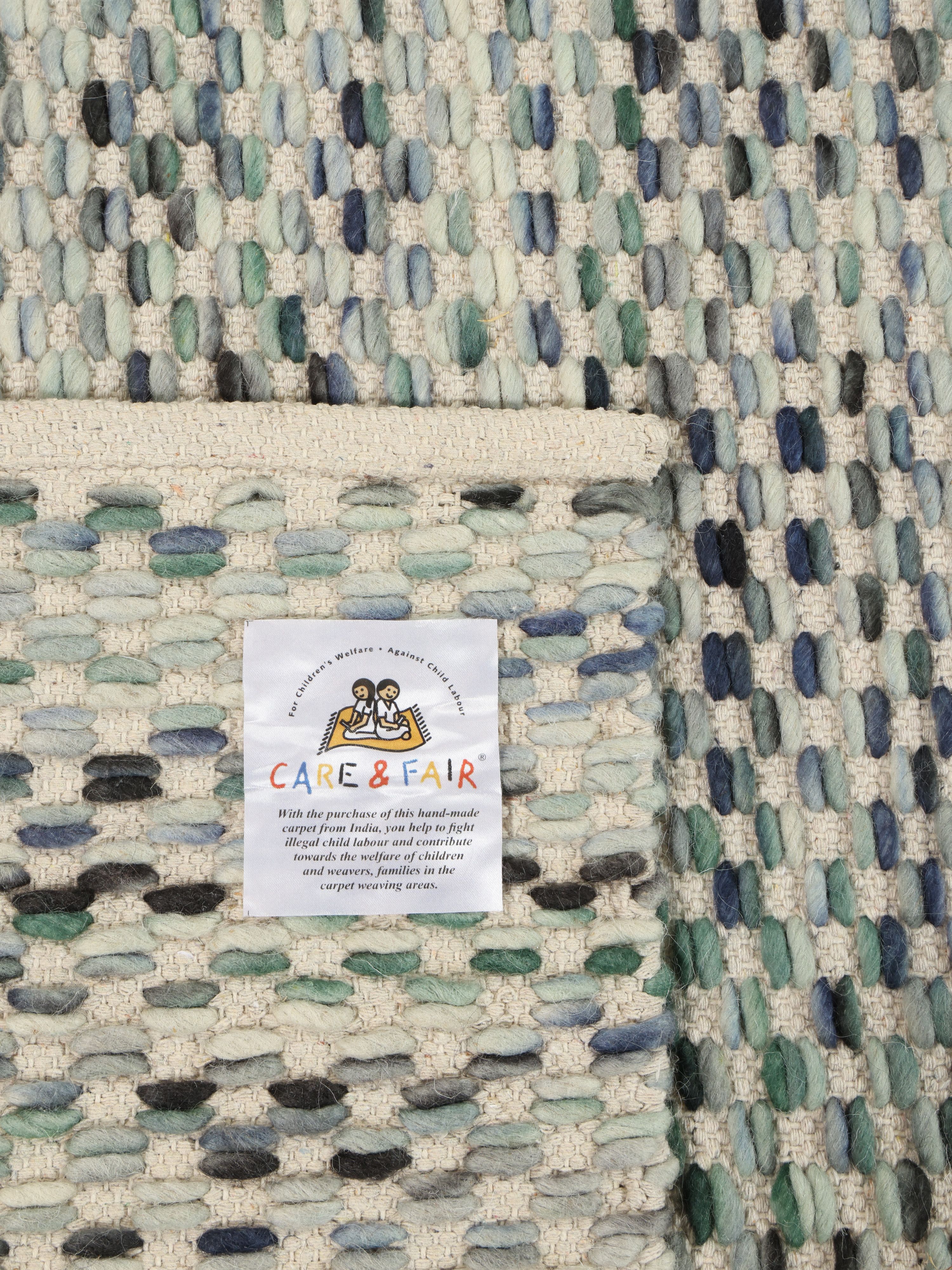 Rugvista core - Pebbles - グレー / ブルー, 細長 100 x 300 cm