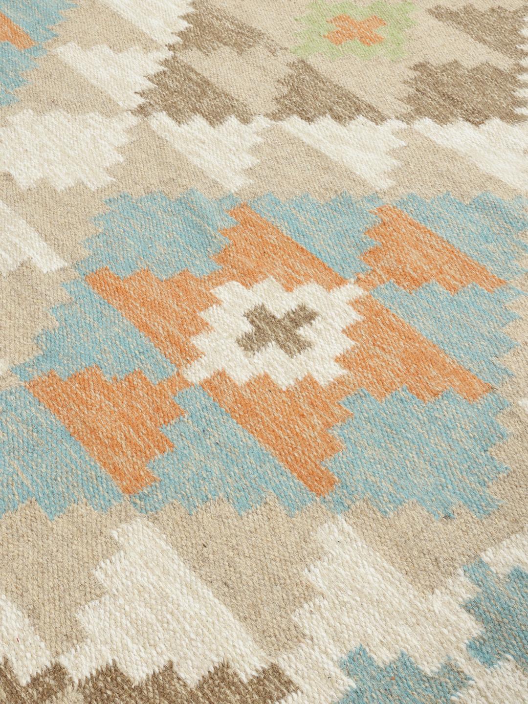 Grand Tapis Ghashgai Kilim – Laine Tissée Main, 300x206 Cm, Bleu/oriental (neuf)