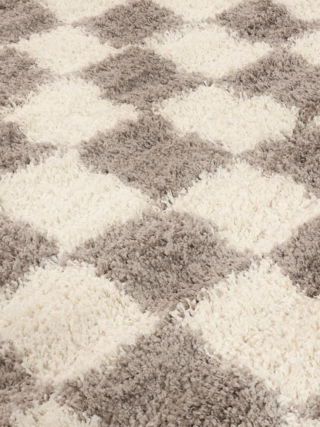 Capslpad Tapijtloper voor gang, 80 x 300 cm, beige, modern, wasbaar, keukenloper, tapijt, 3D, geometrisch, hoog, diep effect, antislip, zachte