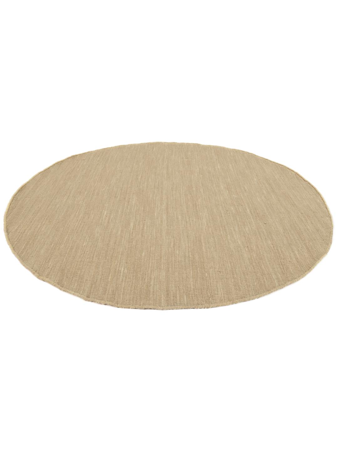 Beige rond vloerkleed