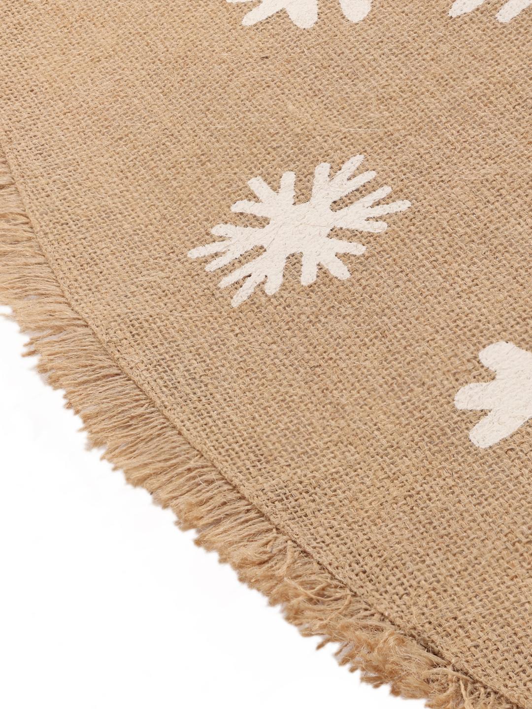 Snowflakes - Beige / Wit - Ø 120 cm