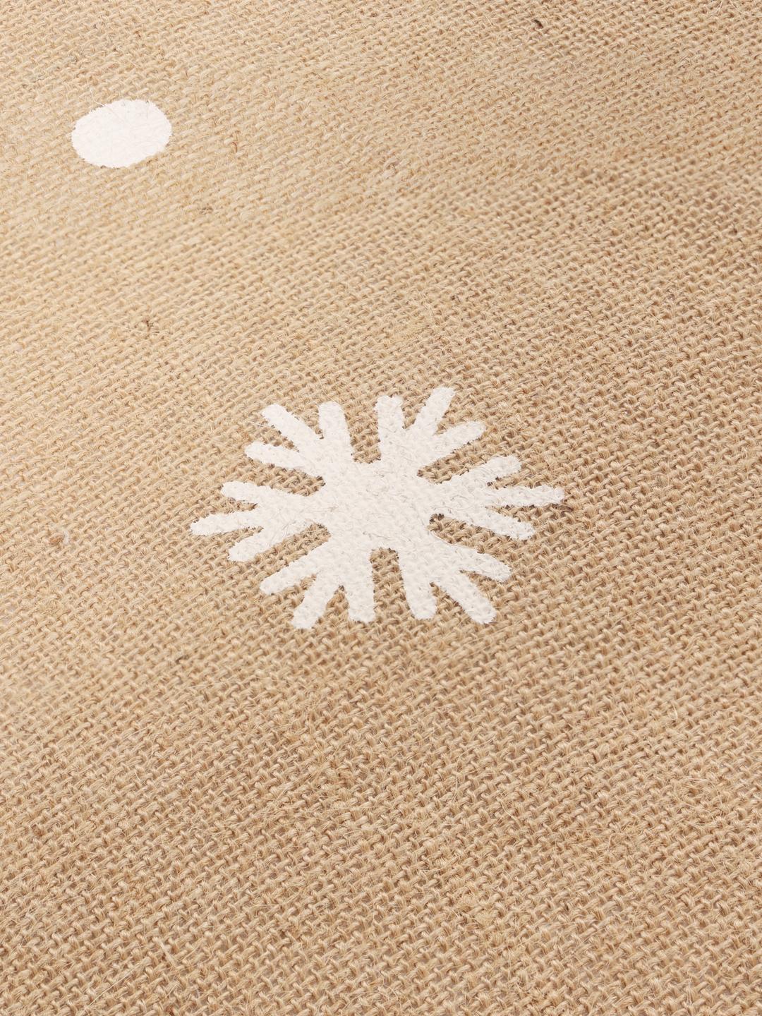 Snowflakes - Beige / Wit - Ø 120 cm