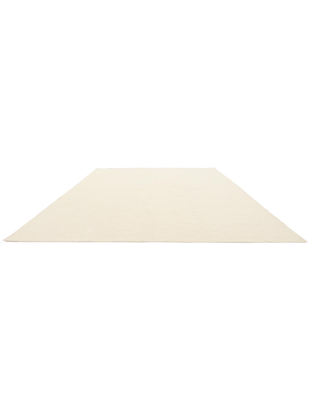 Tapete quadrado branco tecido à mão