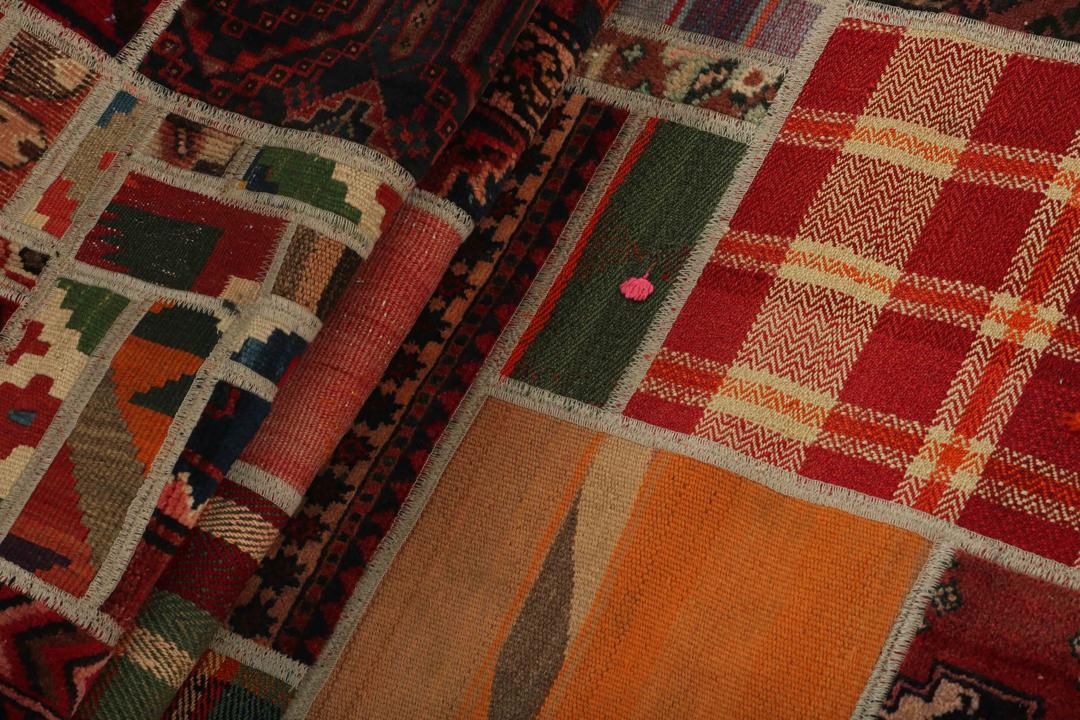 Handgemaakte Midden-Oosterse meerkleurige loper