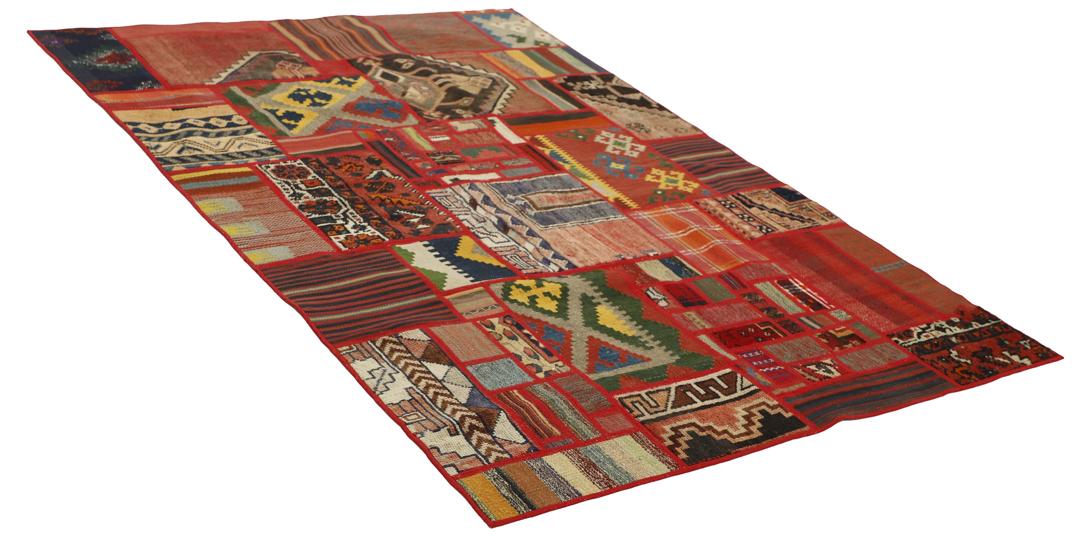 Tapis multicolore du Moyen-Orient tisse a la main