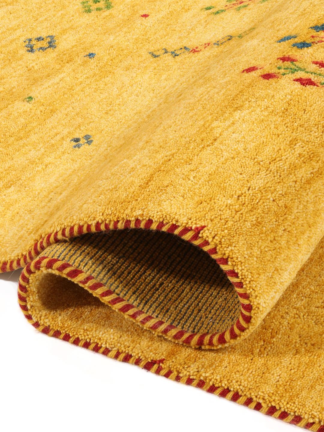 Rugvista premium - Gabbeh Giza - Yellow, Runner 80 x 250 cm Wool Rug ...