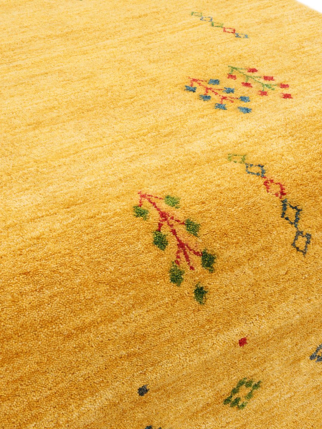 Rugvista premium - Gabbeh Giza - Yellow, Runner 80 x 250 cm Wool Rug ...