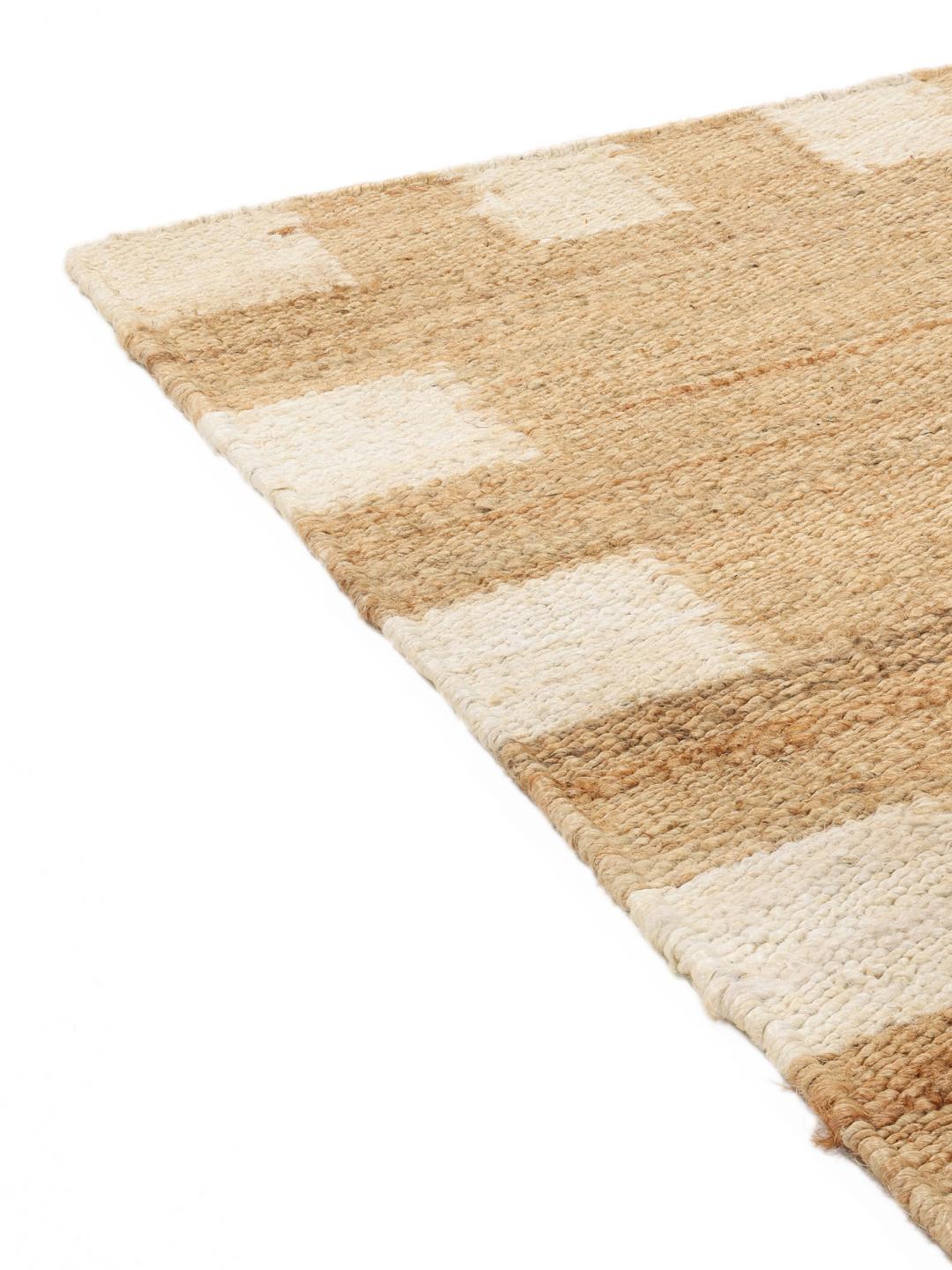 Rugvista core - Chess Frame Jute - ライトブラウン / ナチュラルホワイト 200 x 300 cm ...