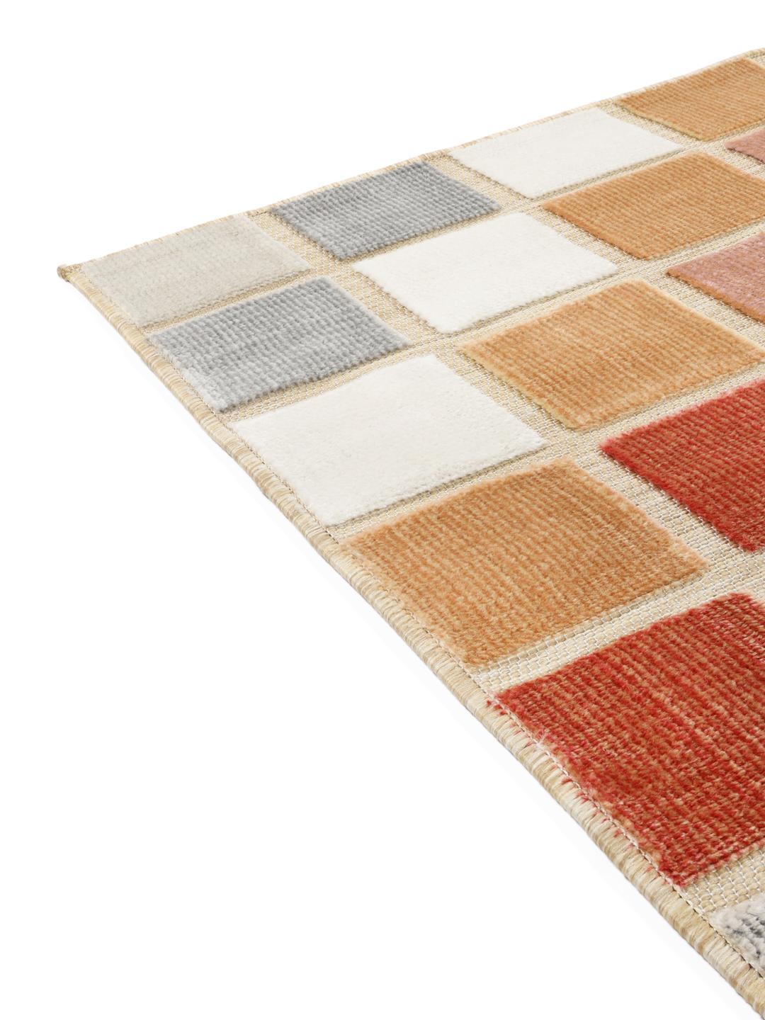 RugVista Sabine, Binnen & buitentapijt, Moderne vloerkleden, 80 x 200 cm, Rechthoekig, Middelpolig, Hal, Patio, Alleen handwas, UV-bestendig, Blauw
