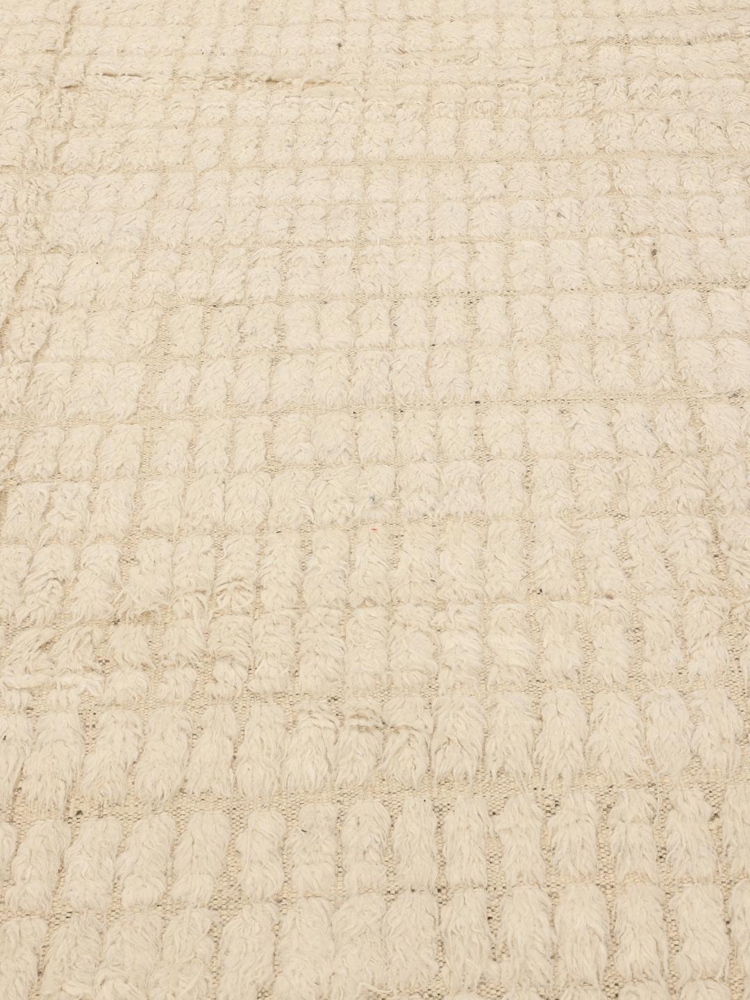 Hand-knotted Berber style rug from Afghanistan in beige