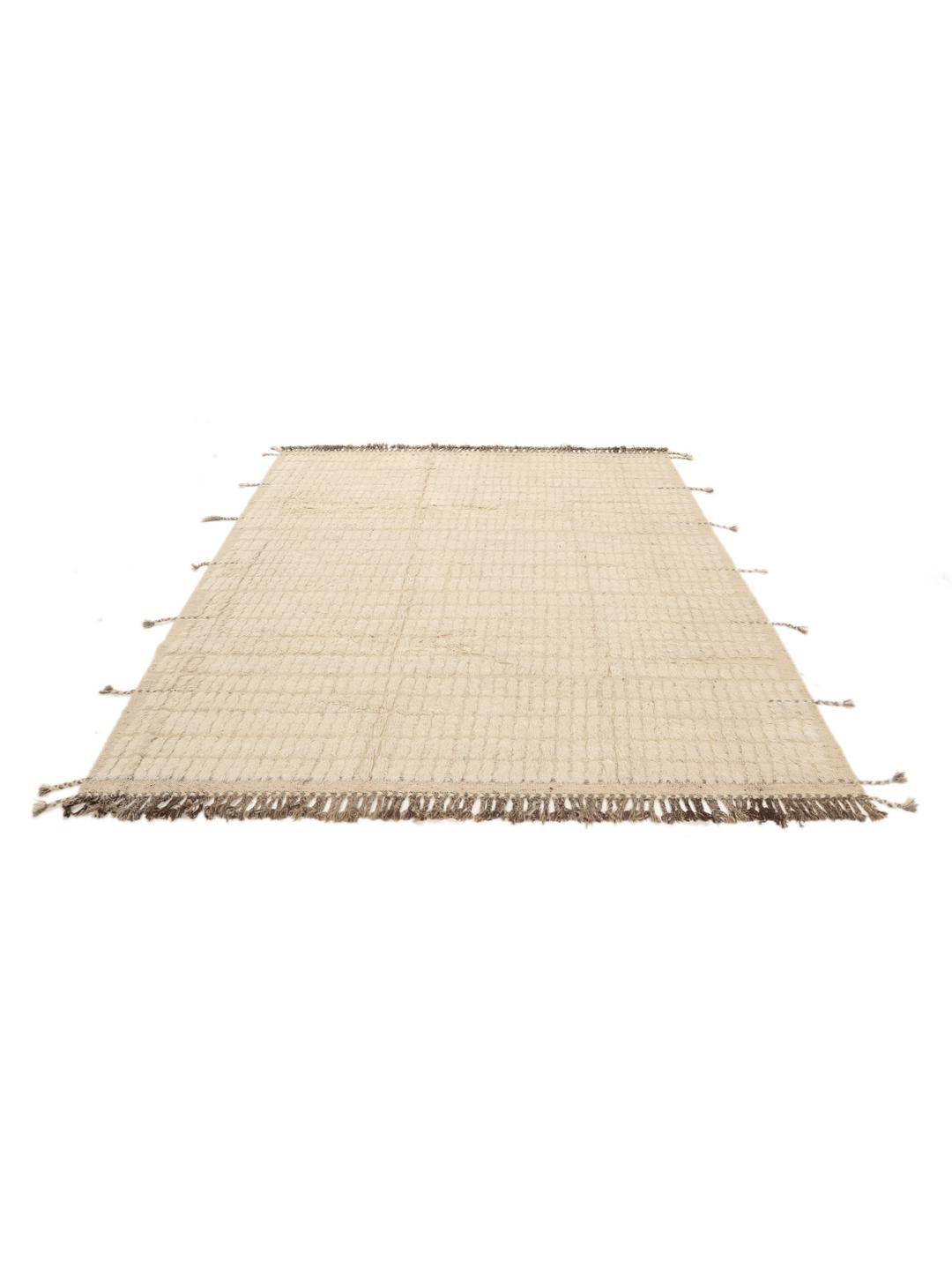 Hand-knotted Berber style rug from Afghanistan in beige
