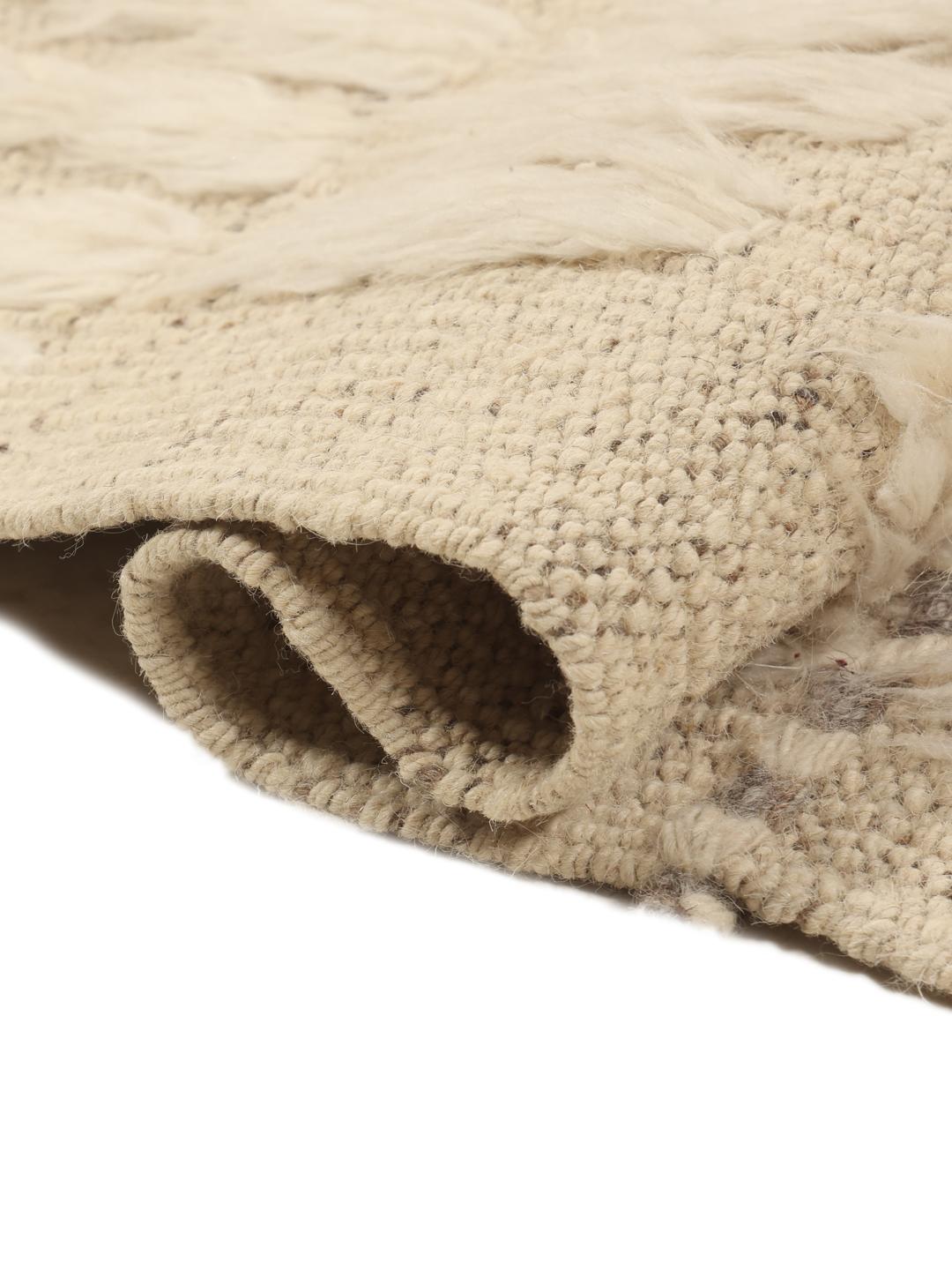 Hand-knotted Berber style rug from Afghanistan in beige