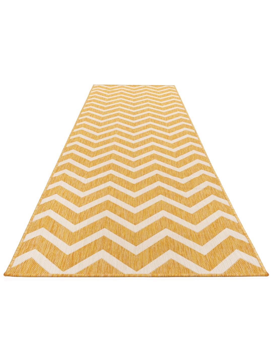 Gul løber med zigzag-mønster