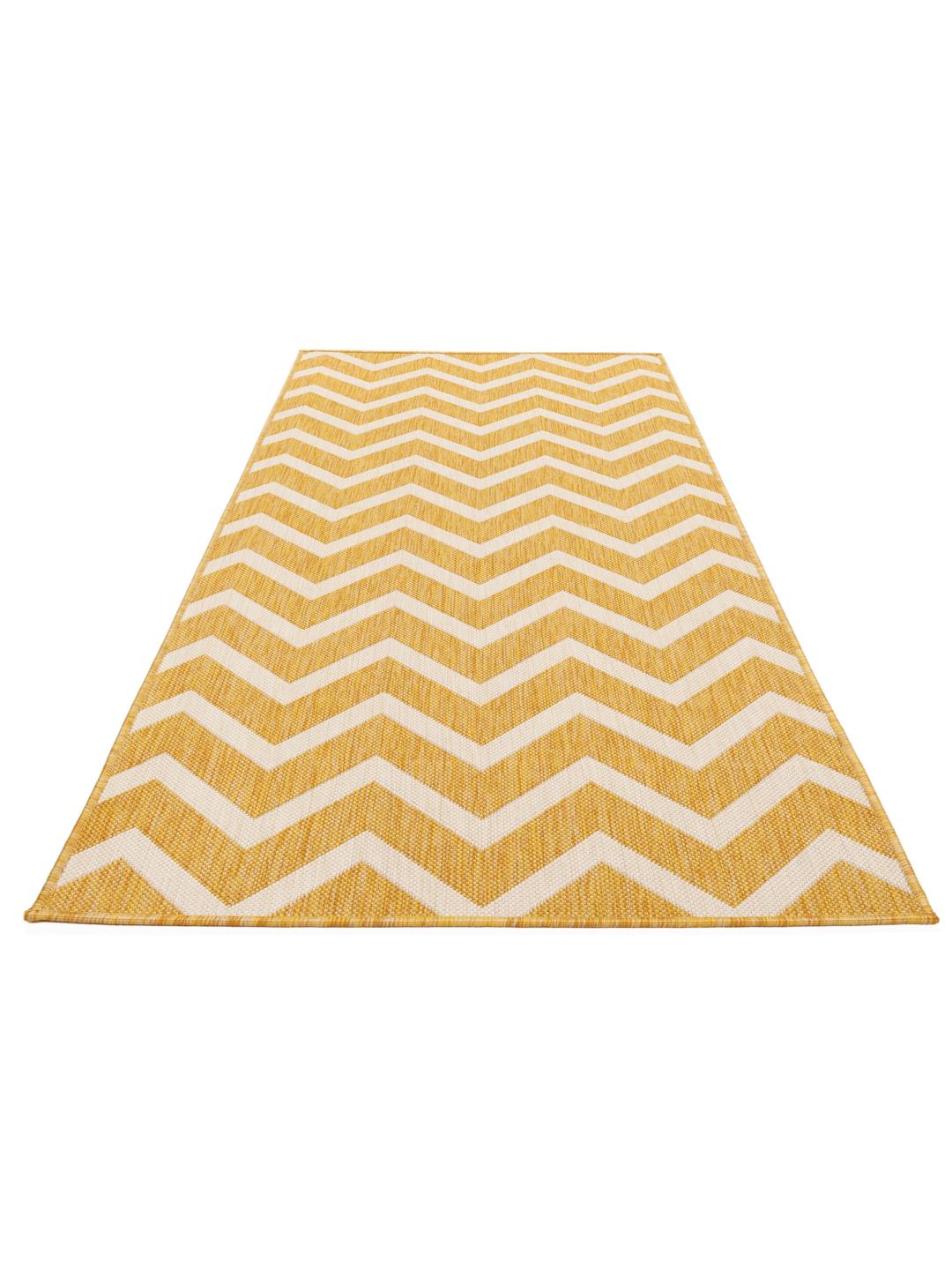 Gele loper met zigzagpatroon