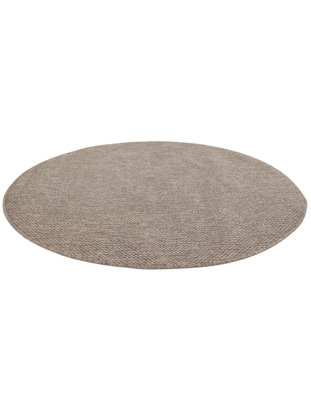 Rond bruin vloerkleed