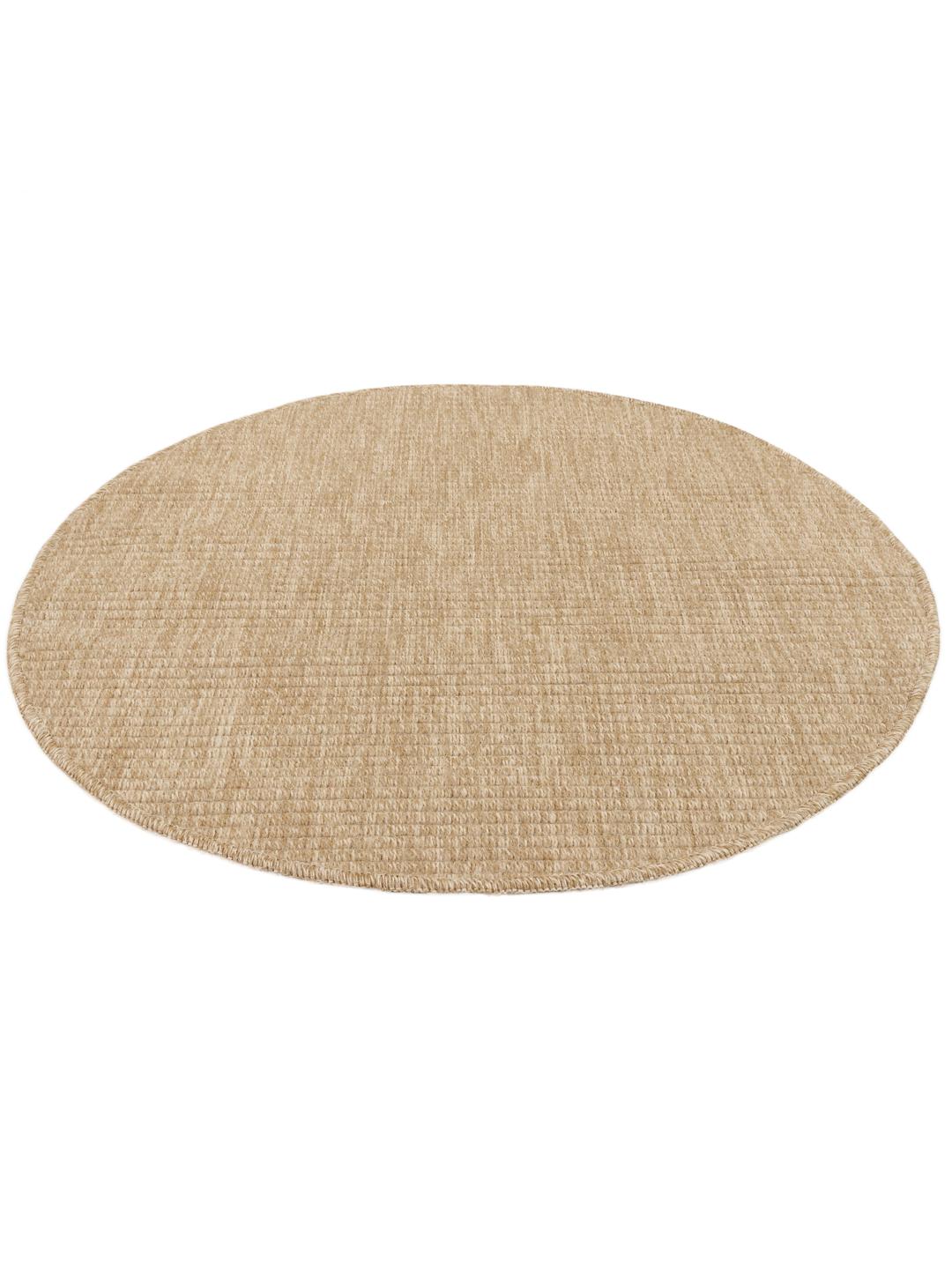 Beige rond vloerkleed