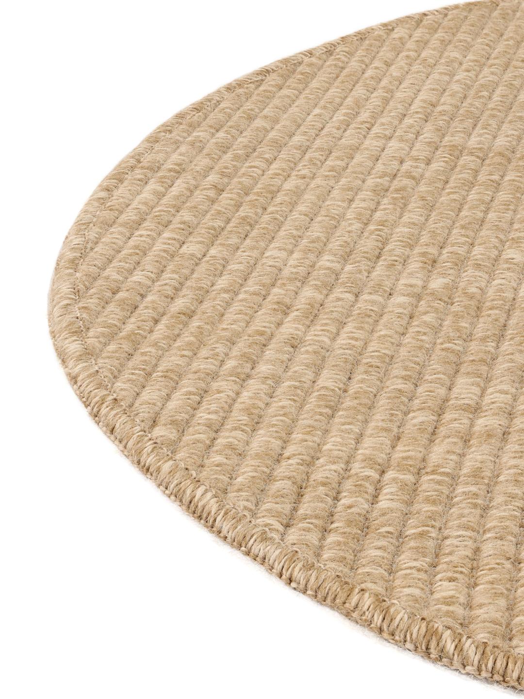 Beige rond vloerkleed