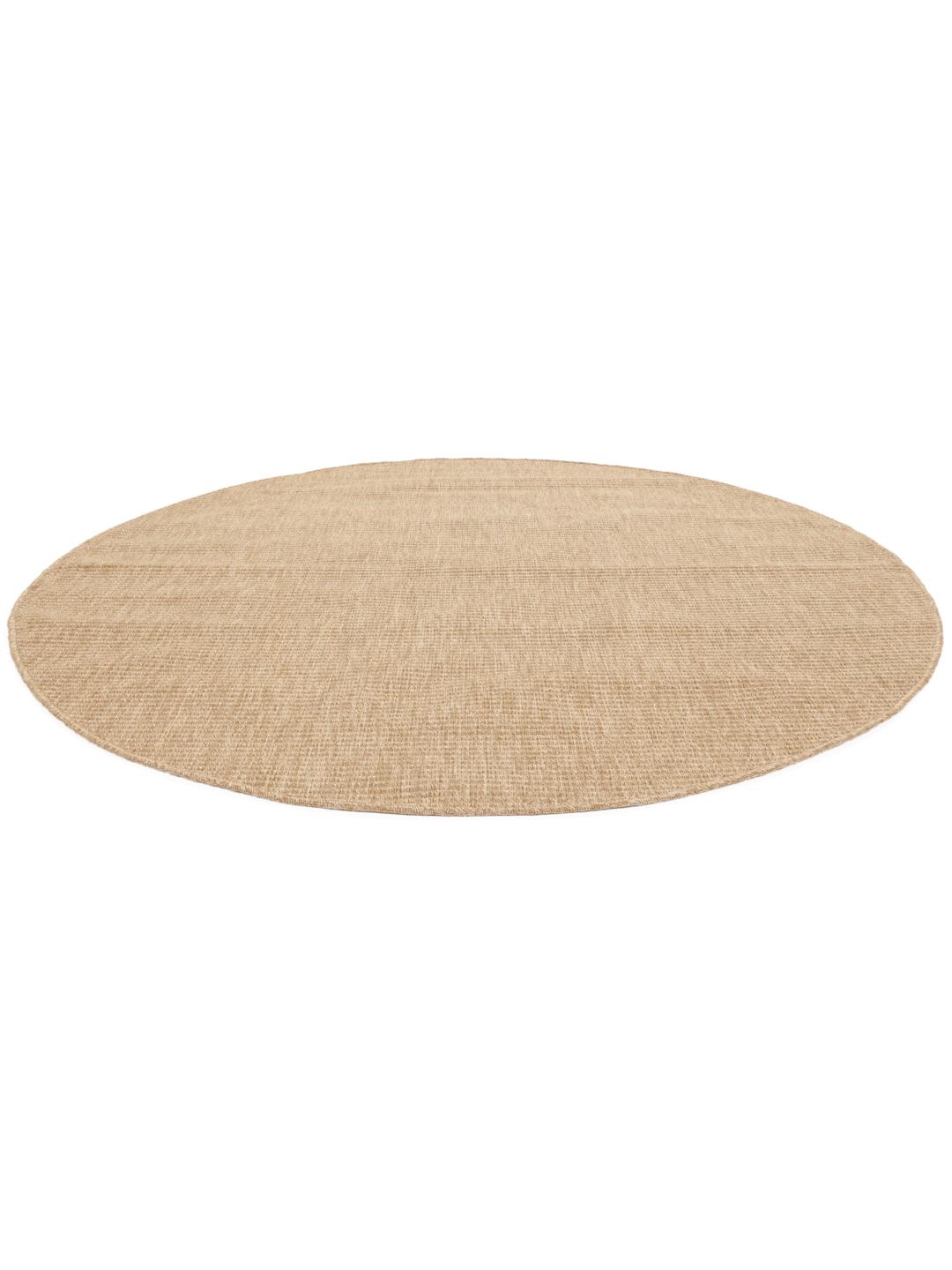 Beige rond vloerkleed