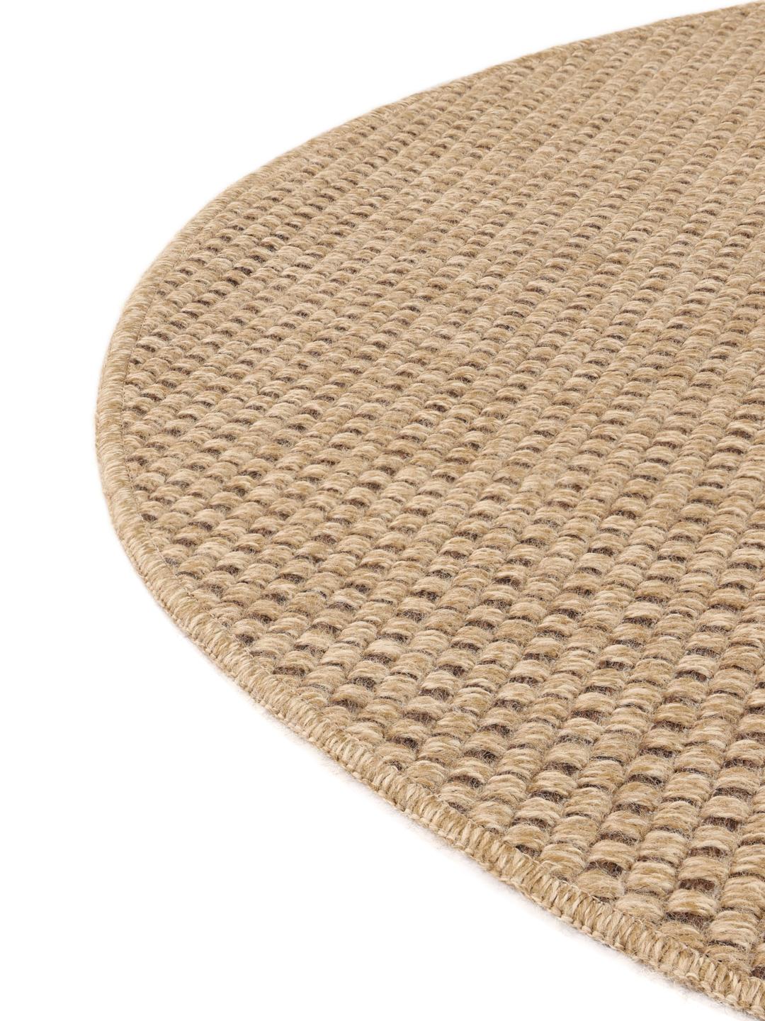 Rond beige vloerkleed