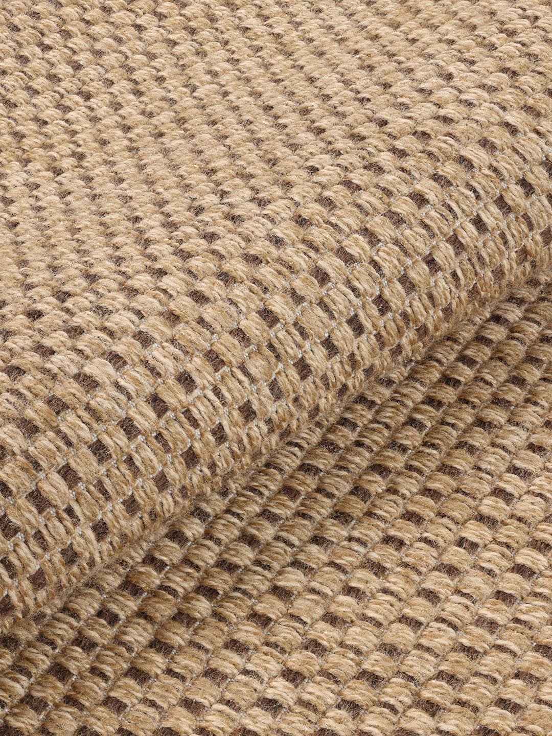 Rond beige vloerkleed