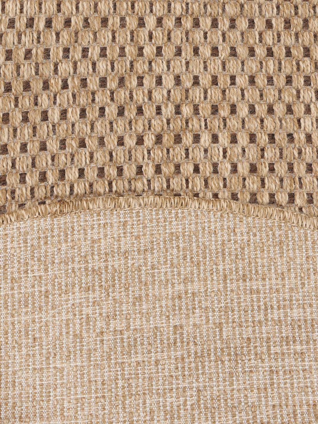 Rond beige vloerkleed